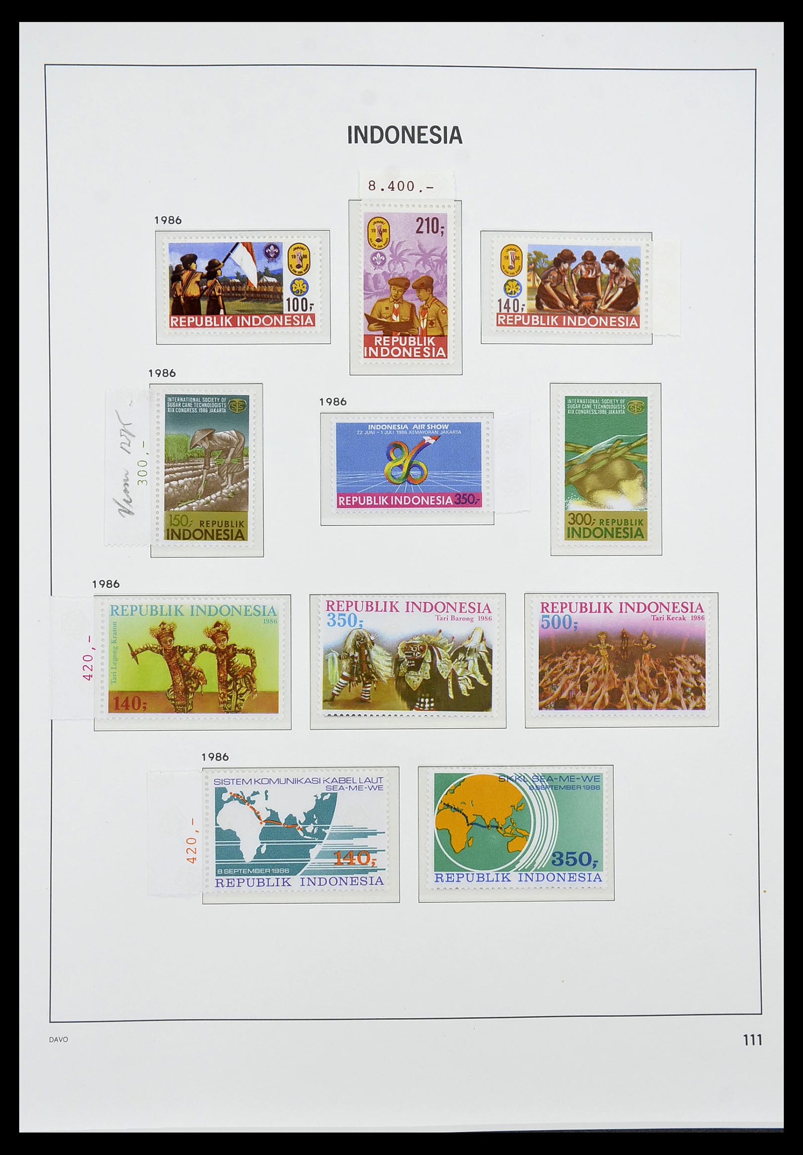 34596 126 - Postzegelverzameling 34596 Indonesië 1949-1991.