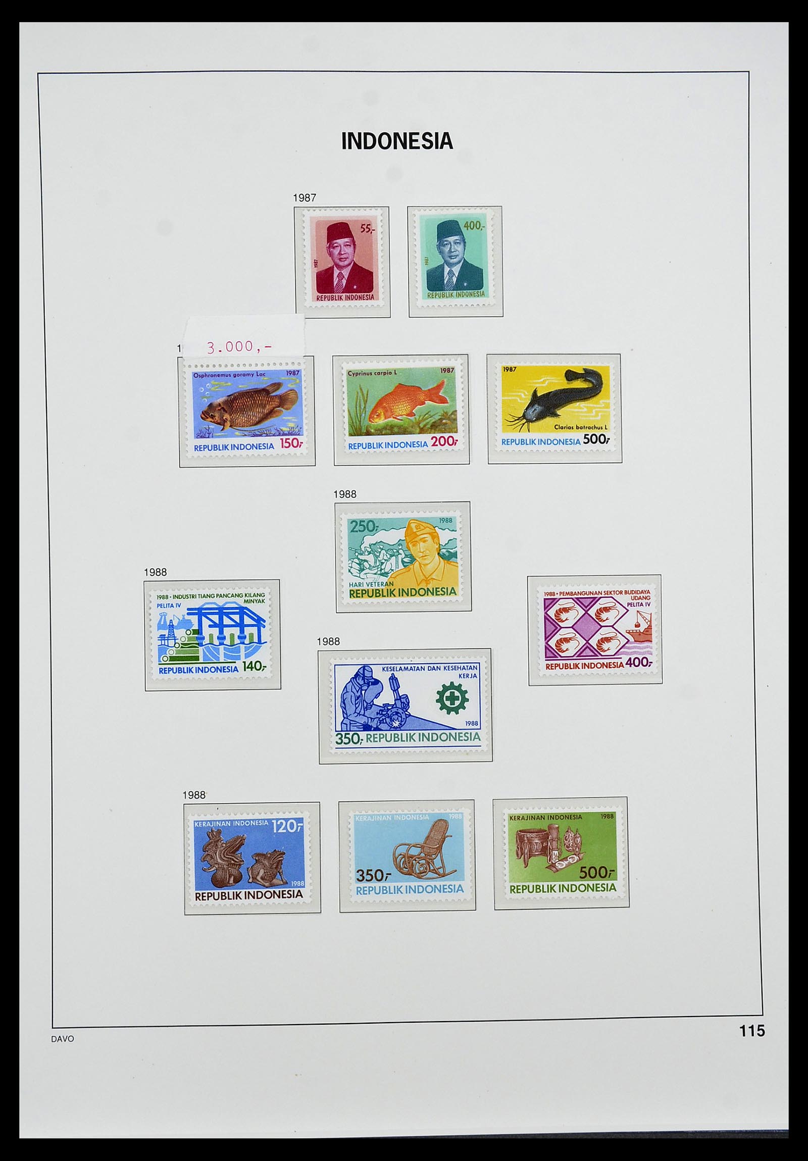 34596 130 - Stamp Collection 34596 Indonesia 1949-1991.