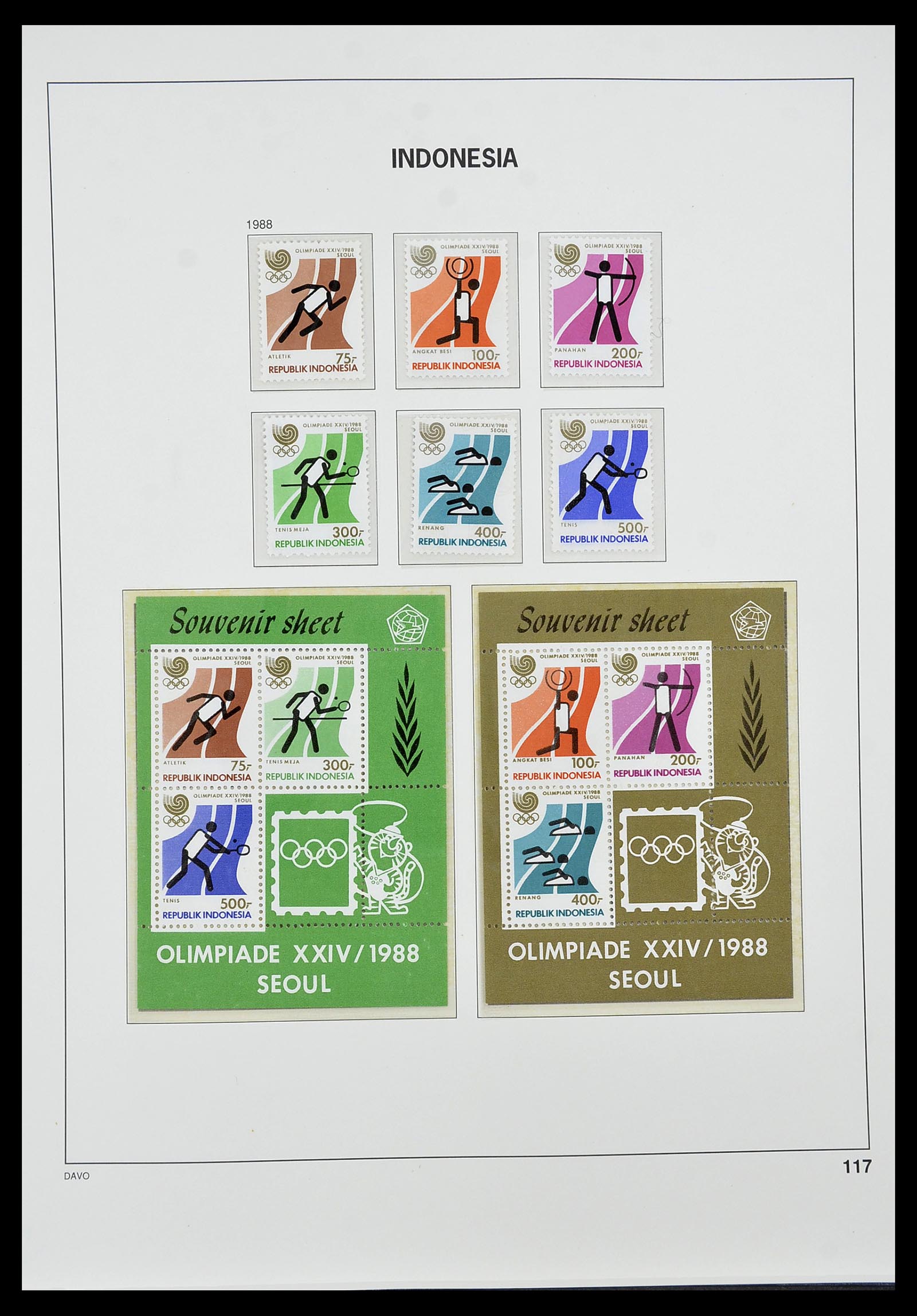 34596 132 - Stamp Collection 34596 Indonesia 1949-1991.