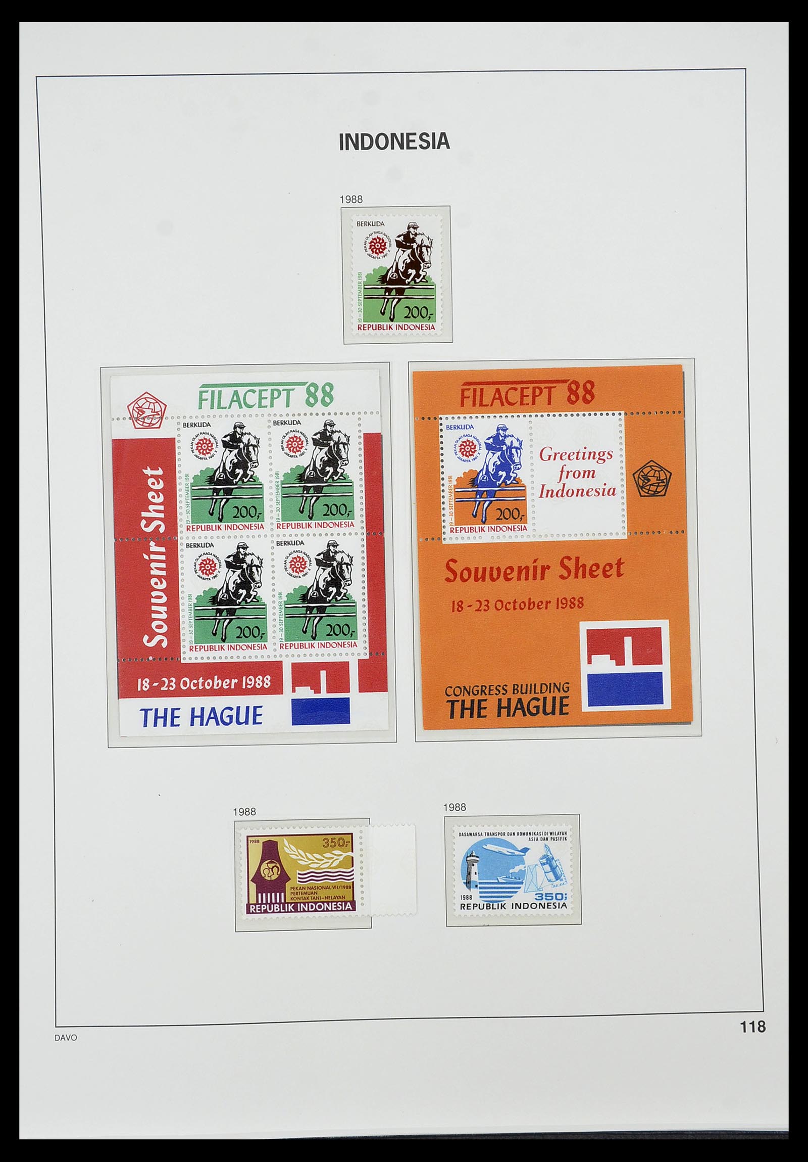 34596 134 - Postzegelverzameling 34596 Indonesië 1949-1991.