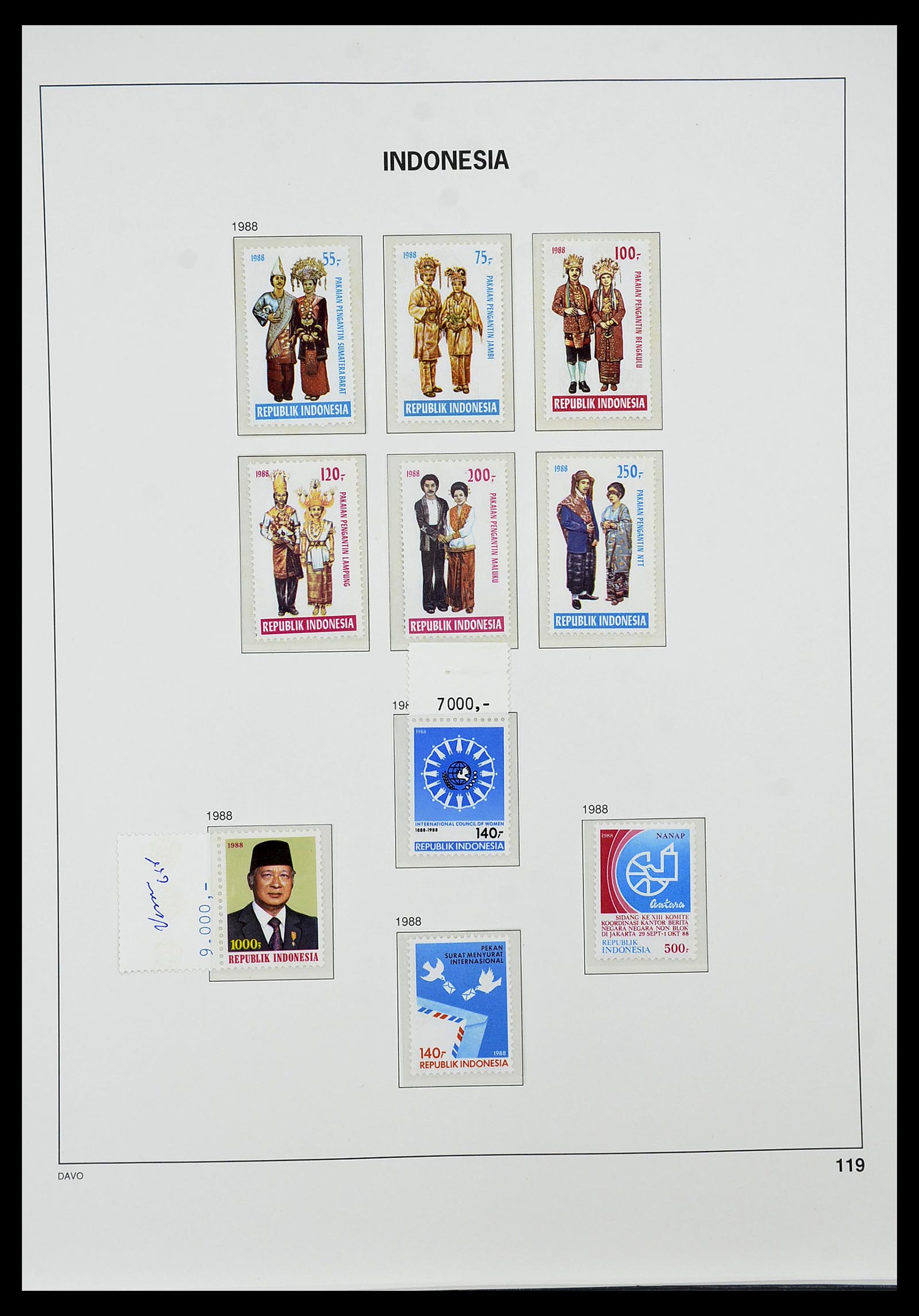34596 135 - Postzegelverzameling 34596 Indonesië 1949-1991.