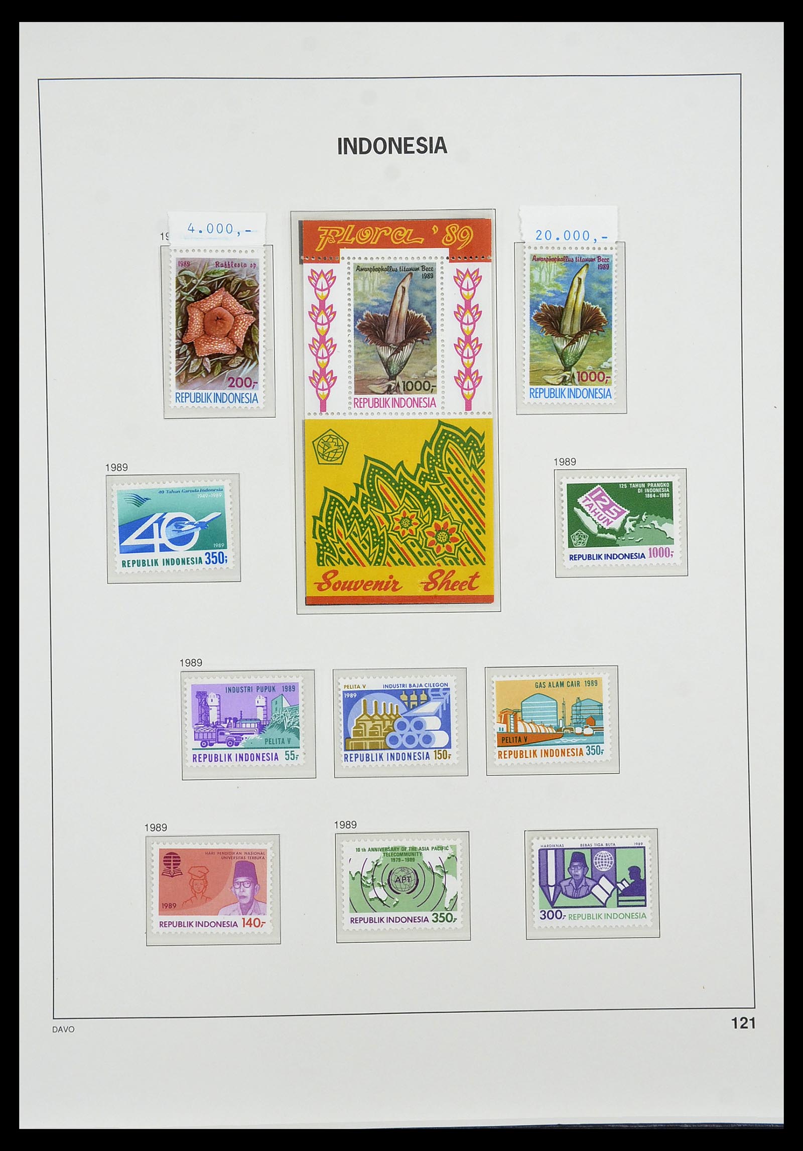 34596 138 - Postzegelverzameling 34596 Indonesië 1949-1991.