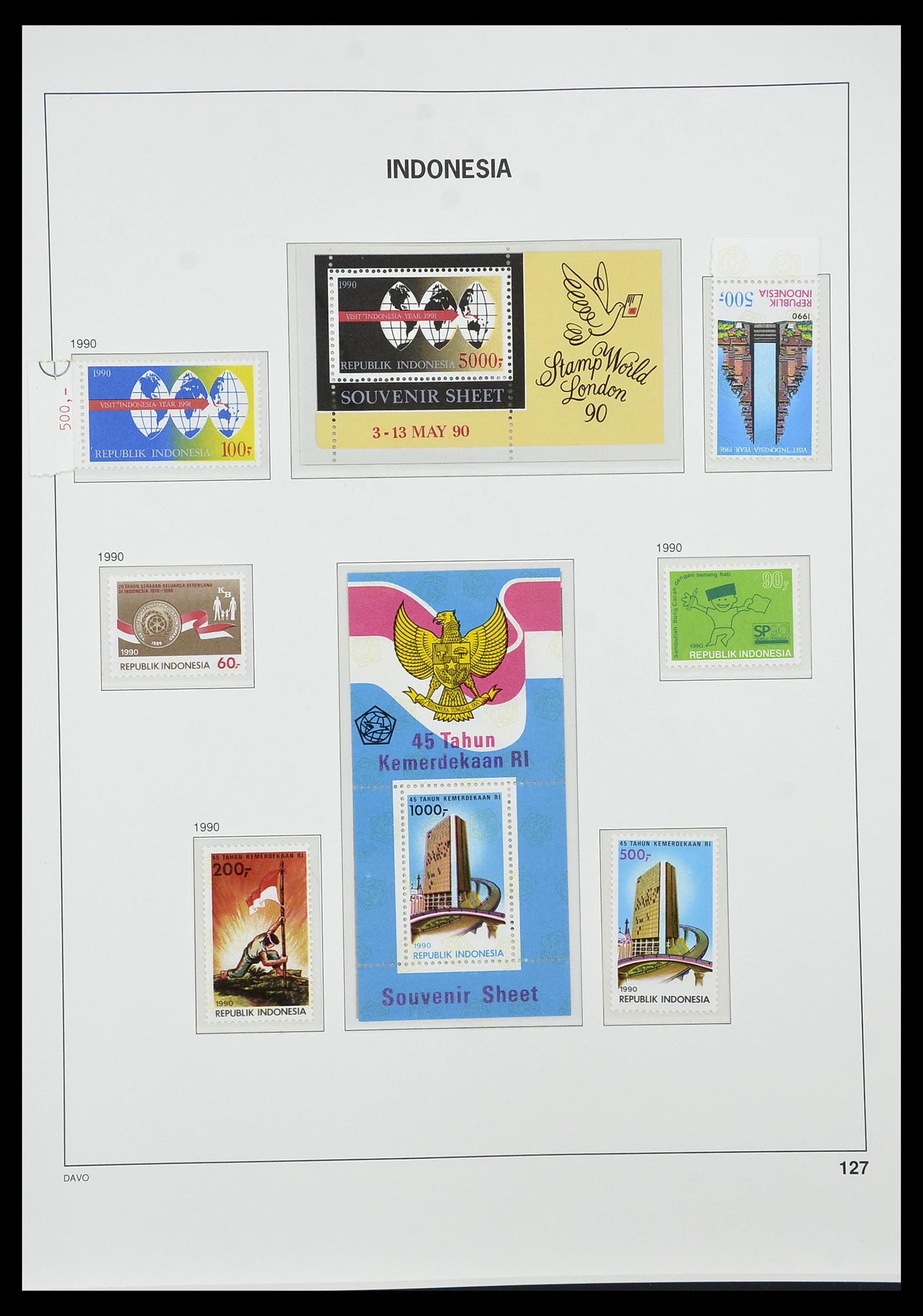 34596 145 - Postzegelverzameling 34596 Indonesië 1949-1991.