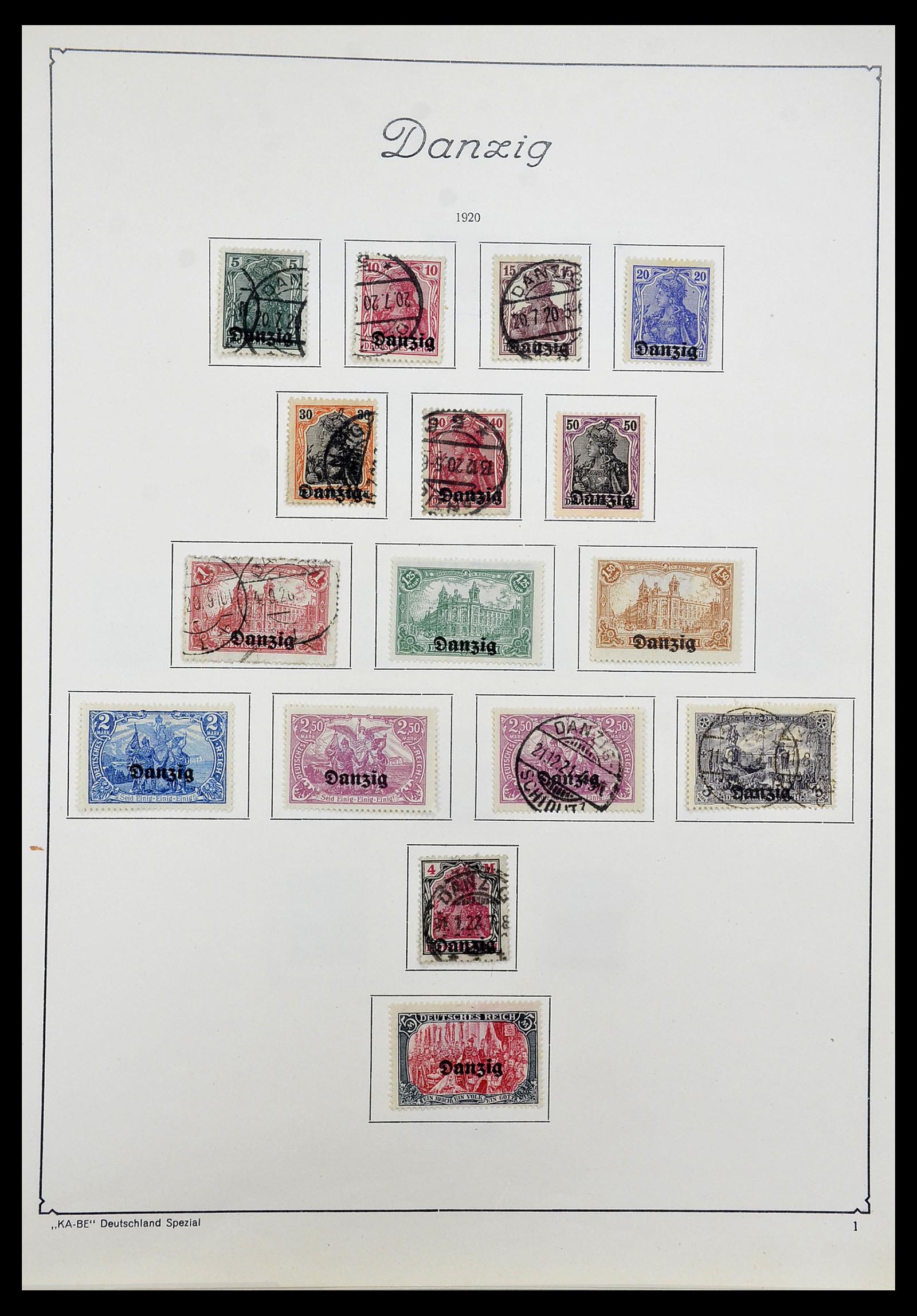 34597 002 - Postzegelverzameling 34597 Danzig 1920-1939.
