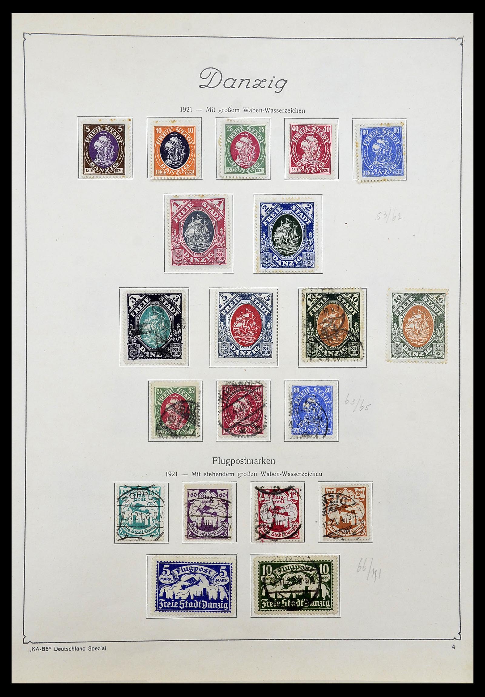 34597 005 - Postzegelverzameling 34597 Danzig 1920-1939.