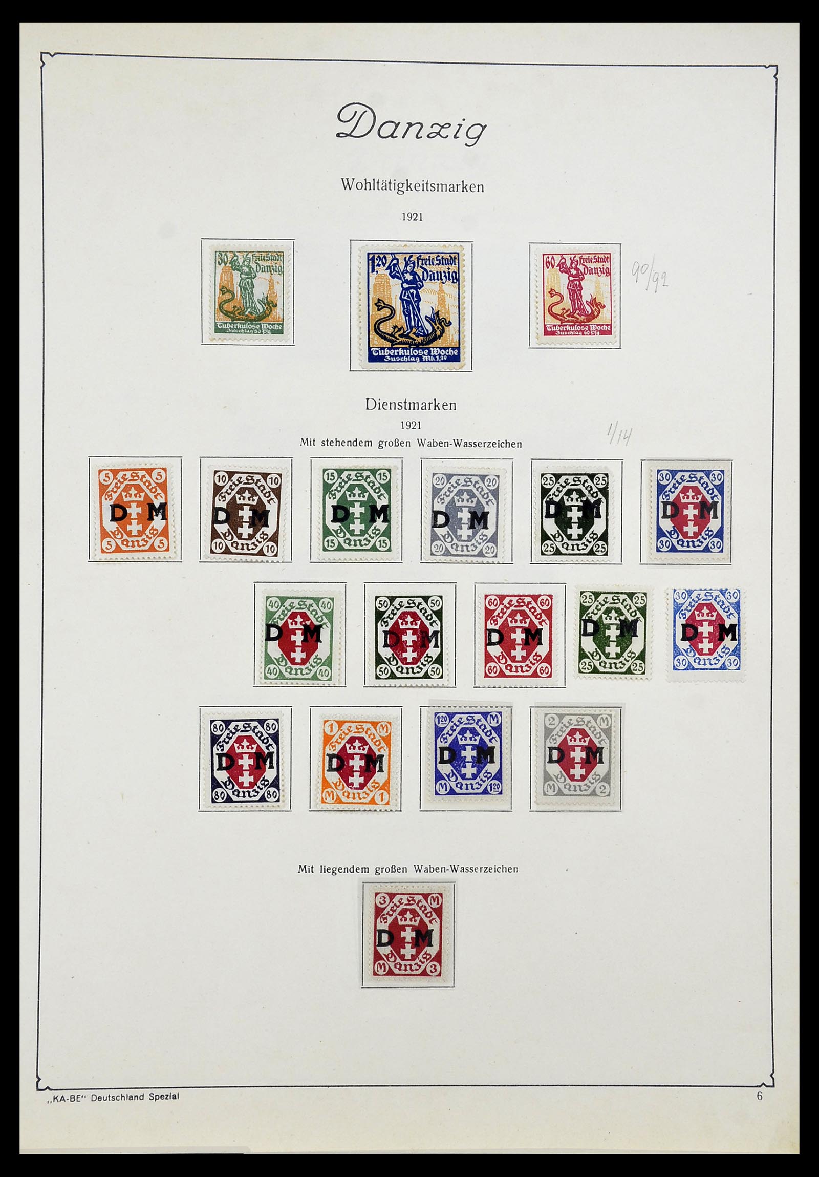 34597 007 - Postzegelverzameling 34597 Danzig 1920-1939.