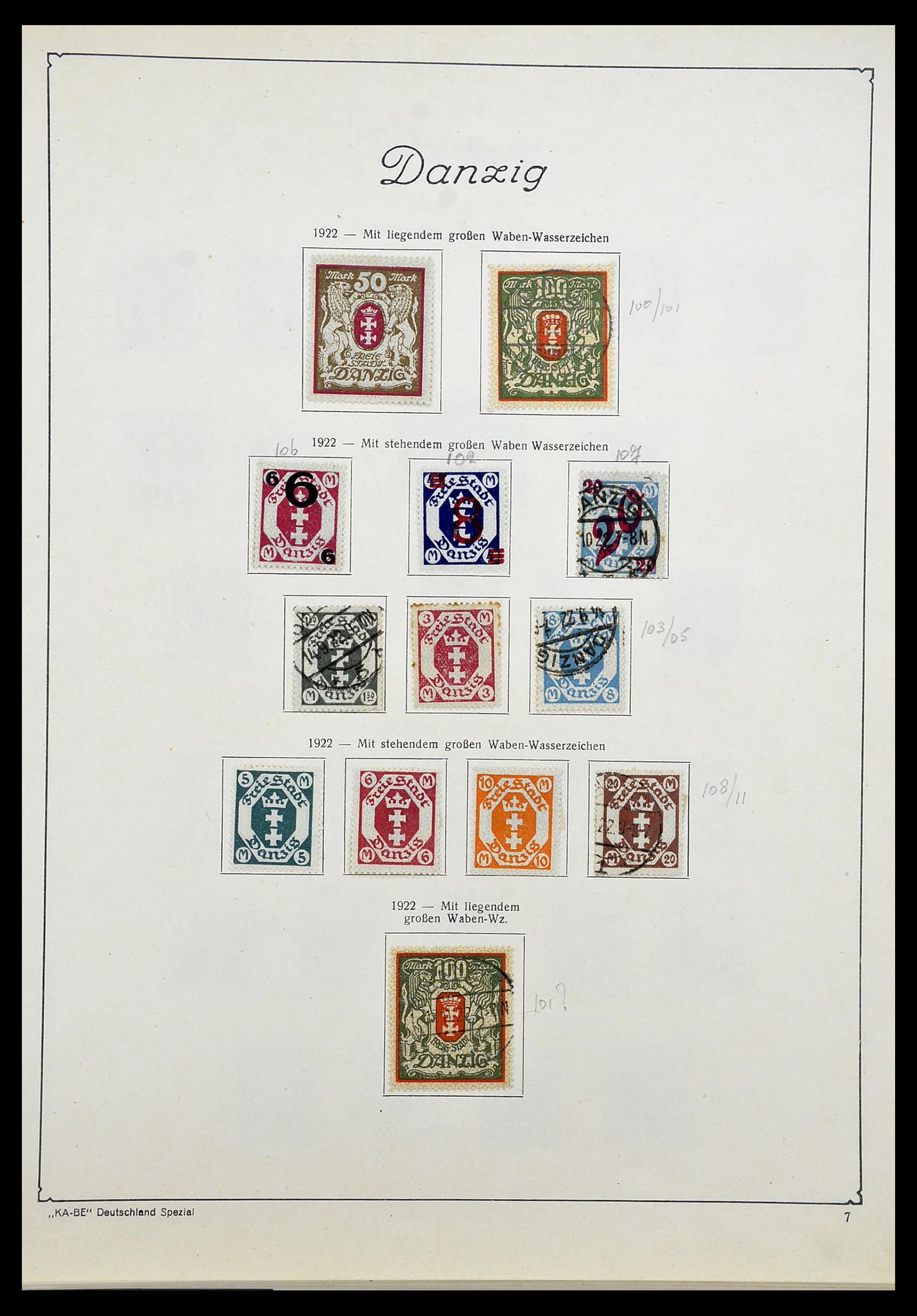 34597 008 - Postzegelverzameling 34597 Danzig 1920-1939.