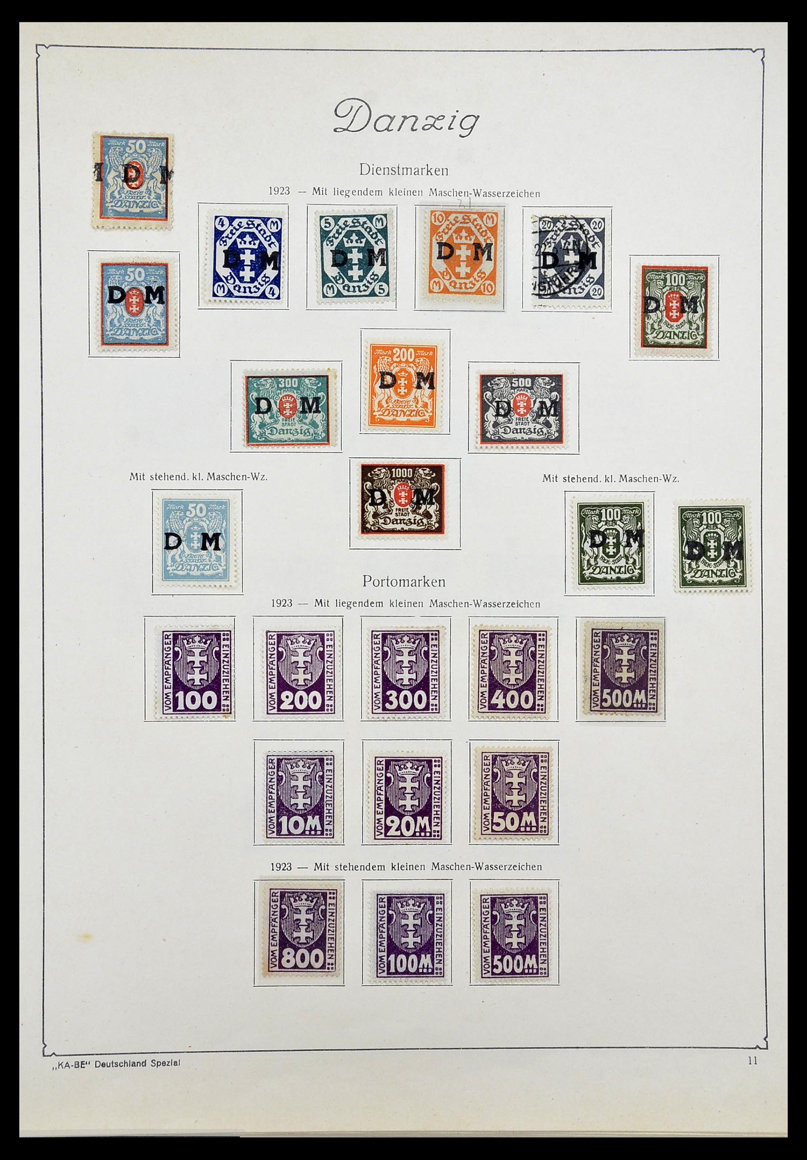 34597 012 - Postzegelverzameling 34597 Danzig 1920-1939.