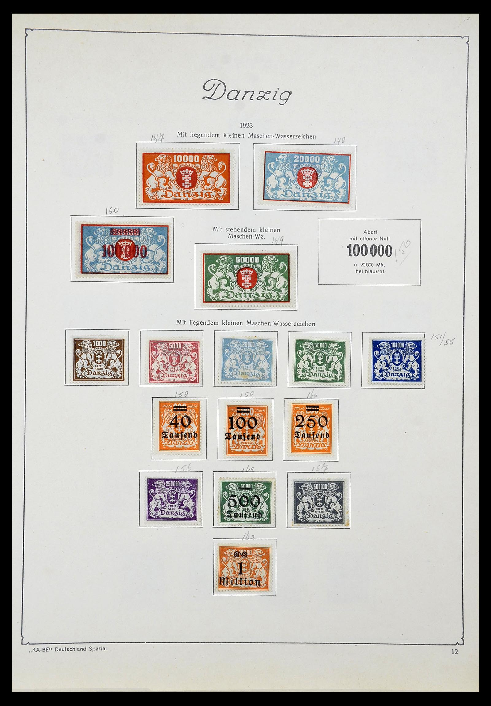 34597 013 - Stamp Collection 34597 Danzig 1920-1939.