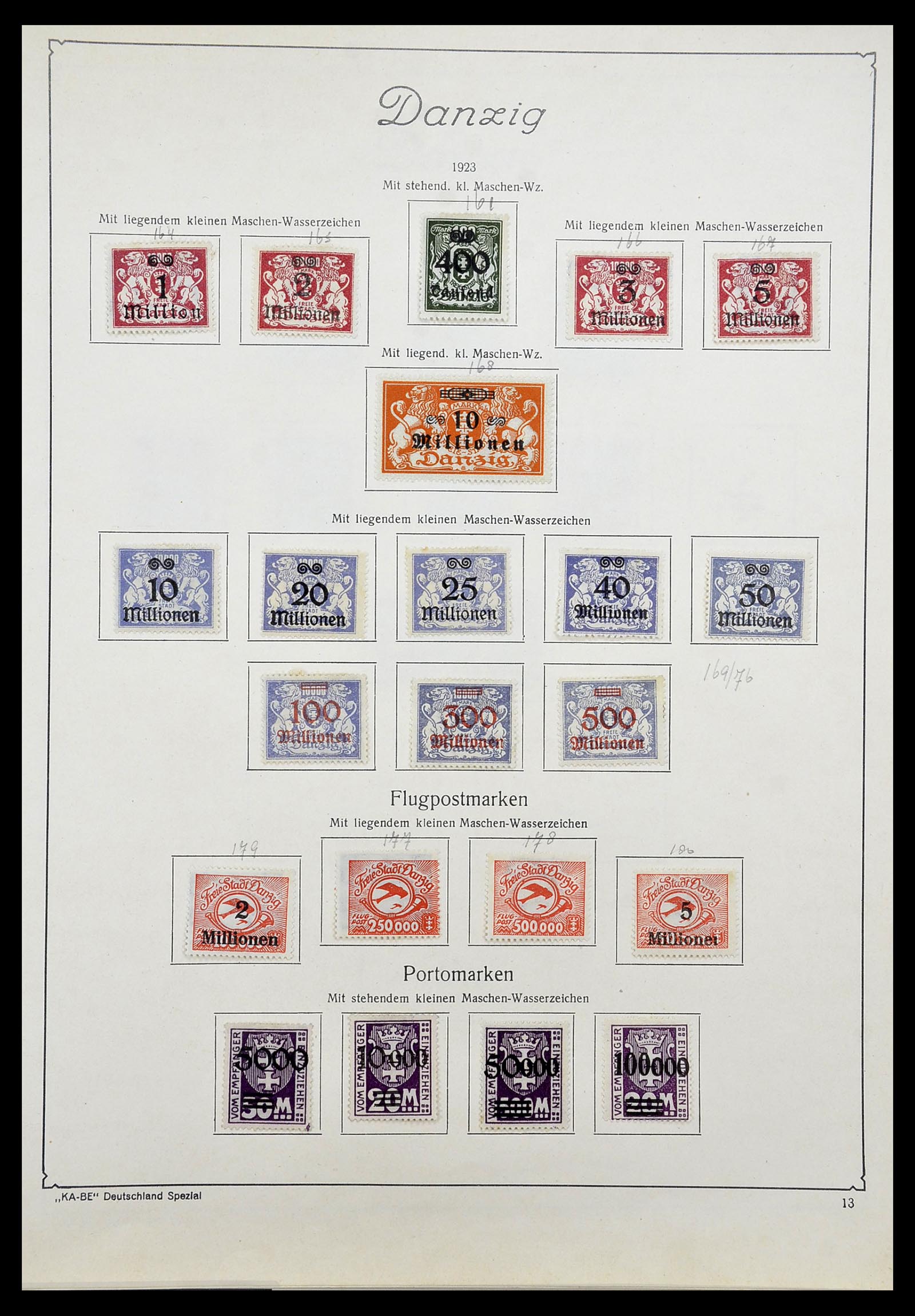34597 014 - Postzegelverzameling 34597 Danzig 1920-1939.