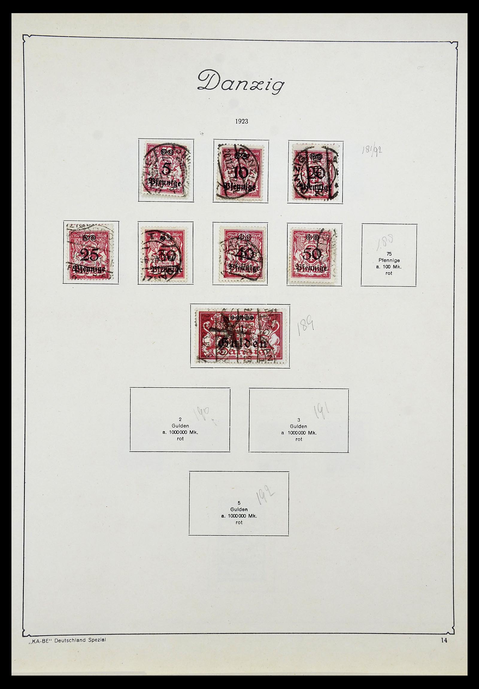 34597 015 - Postzegelverzameling 34597 Danzig 1920-1939.