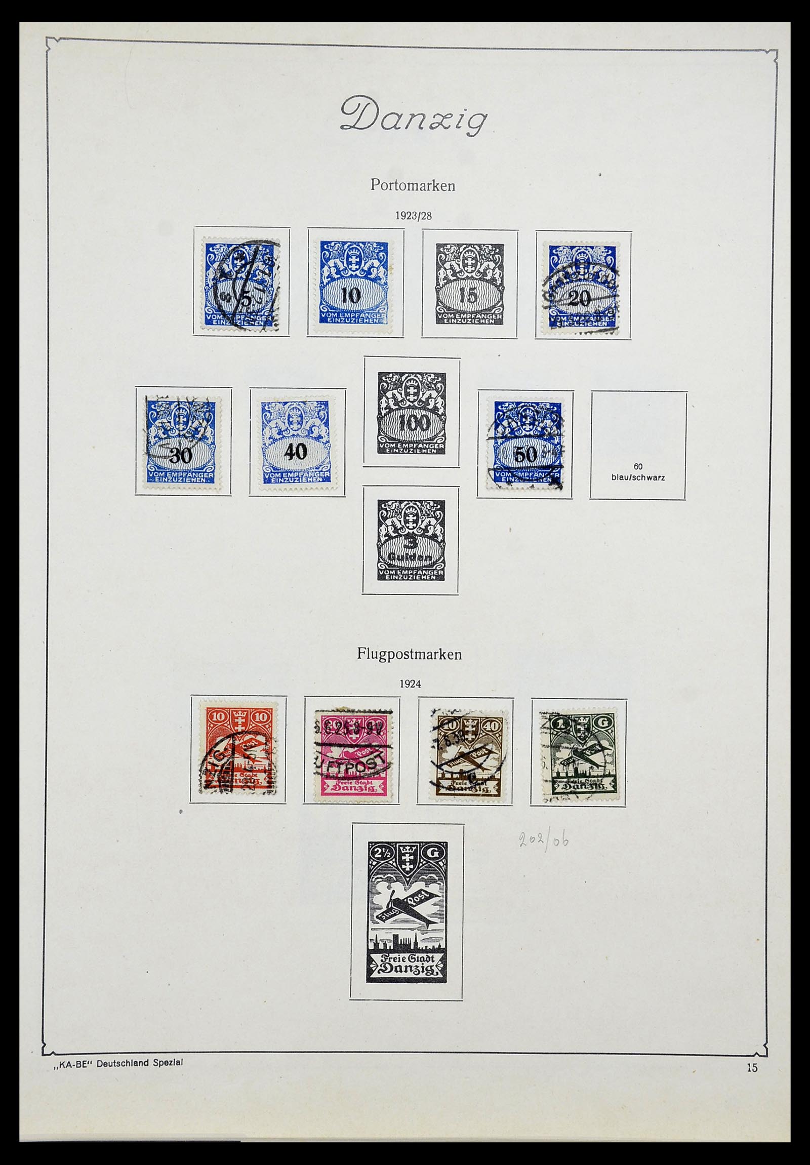 34597 016 - Postzegelverzameling 34597 Danzig 1920-1939.