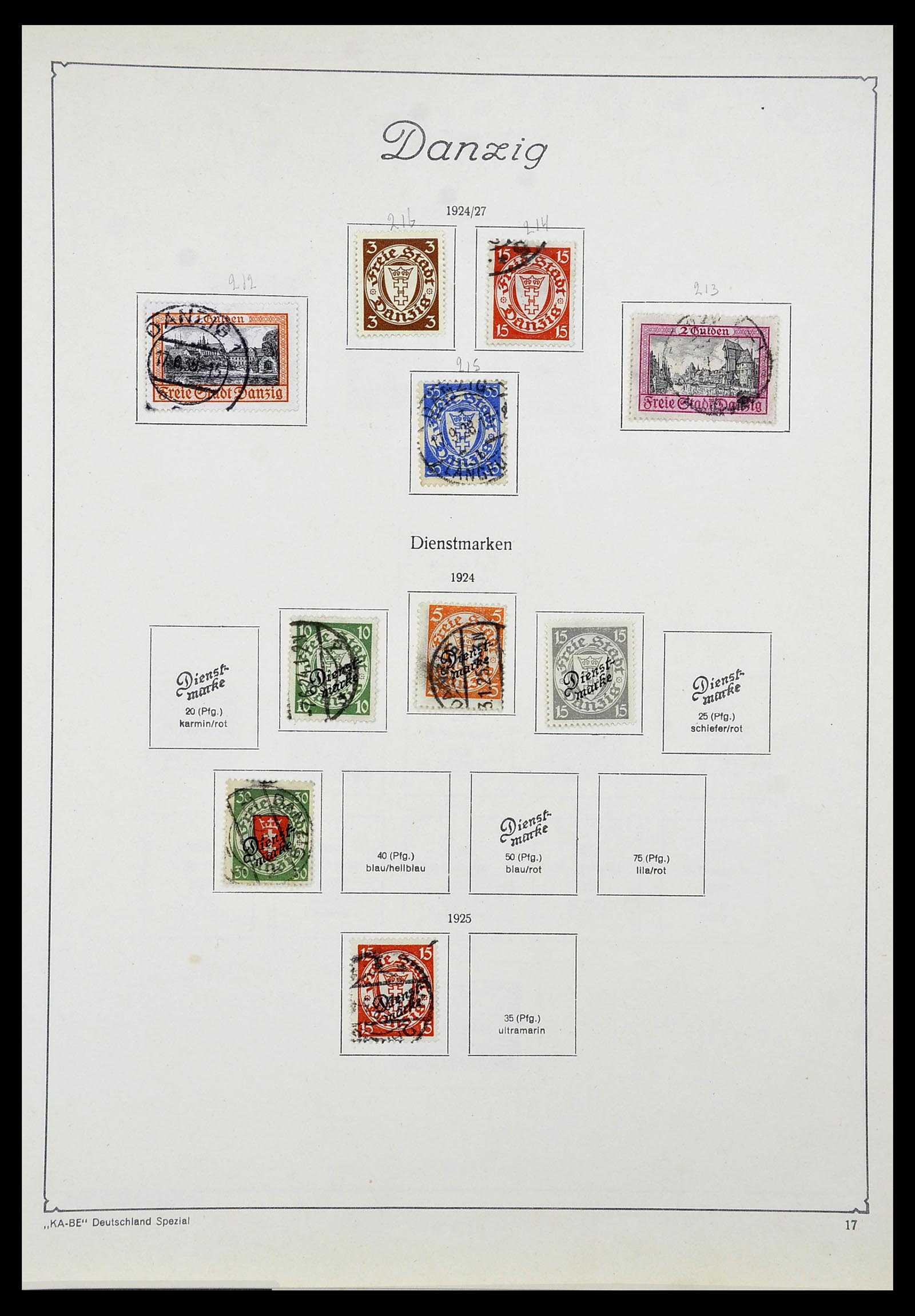 34597 018 - Postzegelverzameling 34597 Danzig 1920-1939.