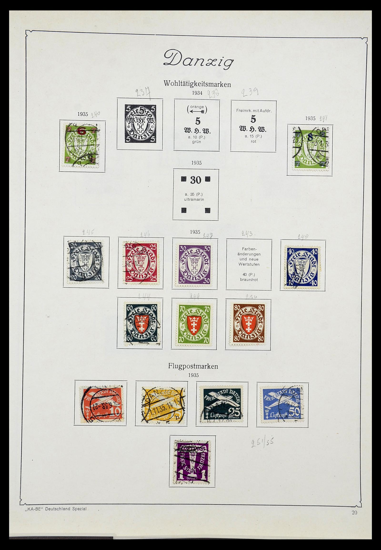 34597 021 - Postzegelverzameling 34597 Danzig 1920-1939.