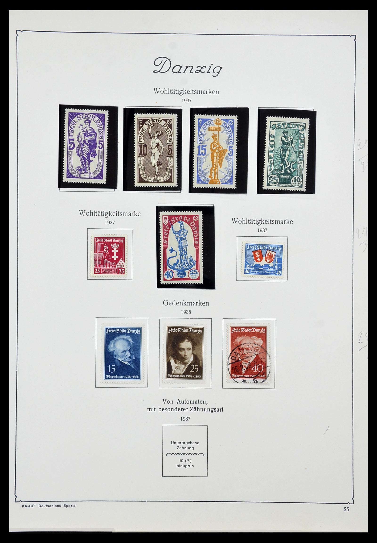 34597 026 - Postzegelverzameling 34597 Danzig 1920-1939.