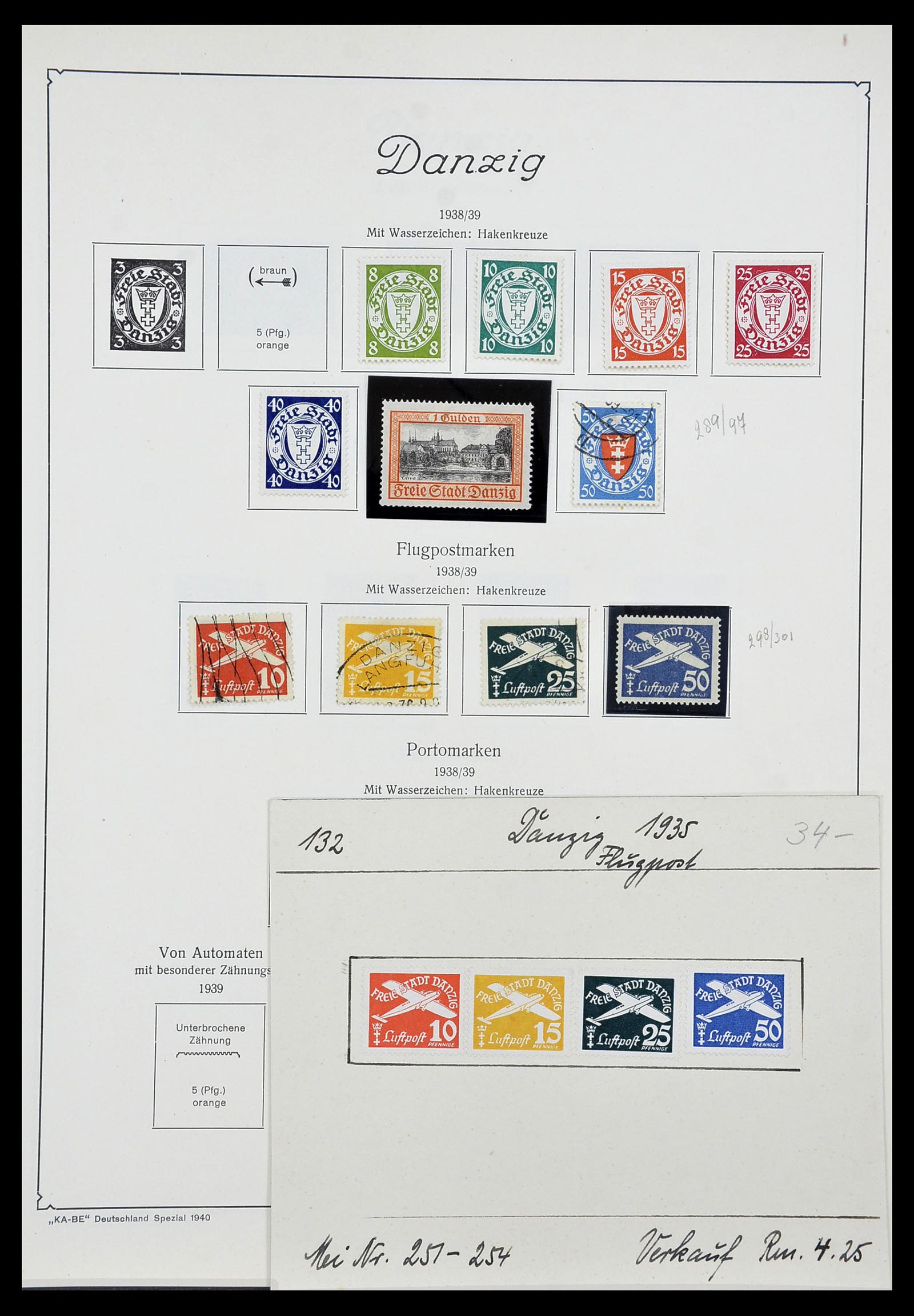 34597 028 - Postzegelverzameling 34597 Danzig 1920-1939.