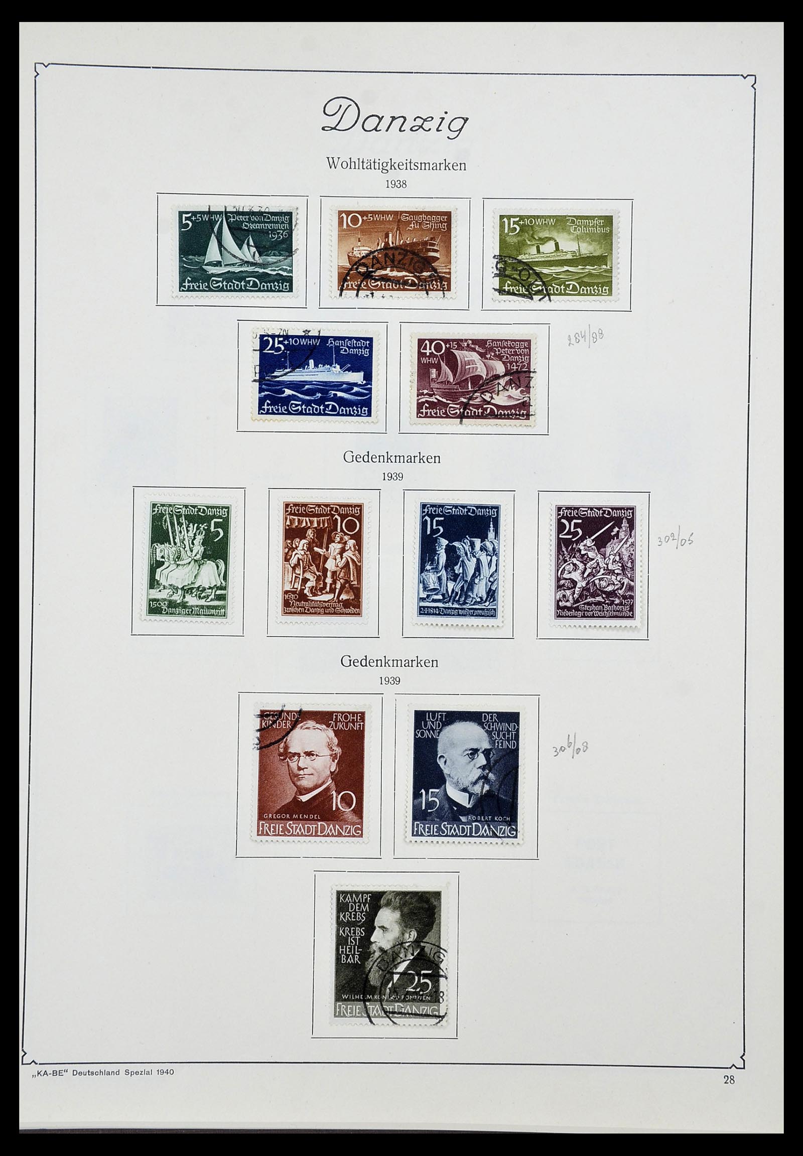 34597 029 - Postzegelverzameling 34597 Danzig 1920-1939.