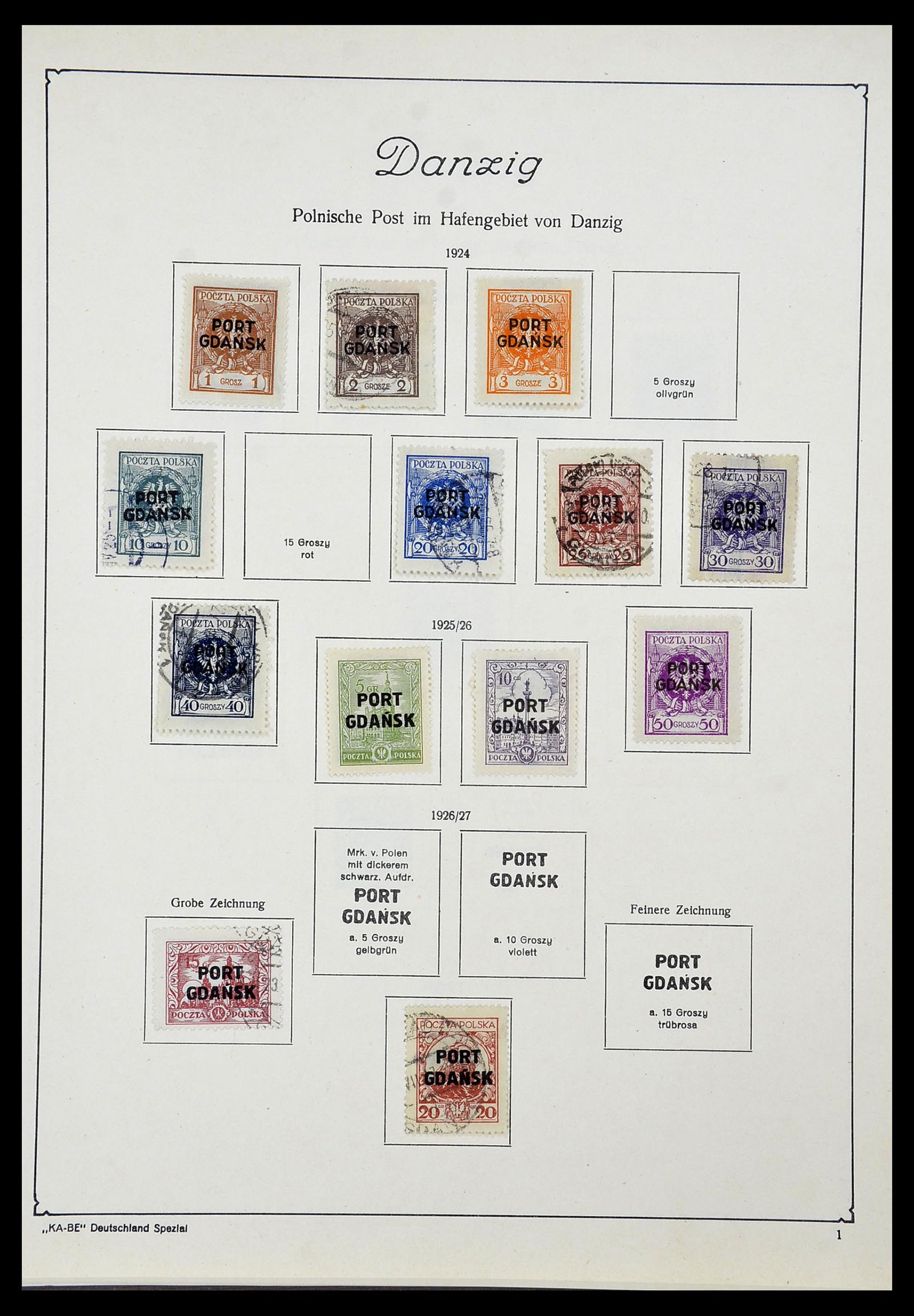 34597 030 - Postzegelverzameling 34597 Danzig 1920-1939.