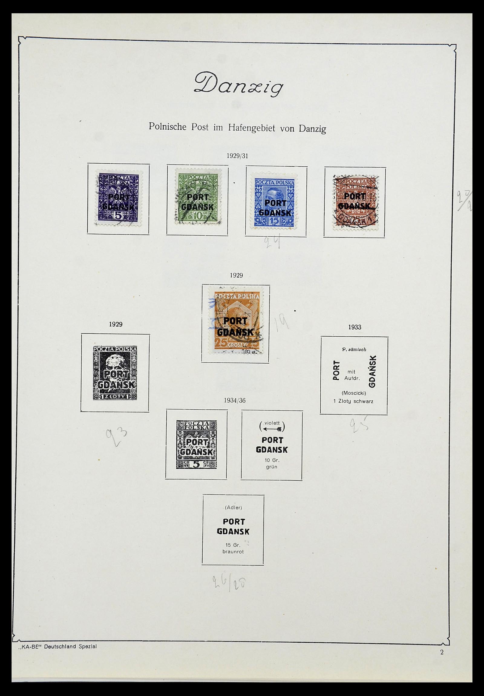 34597 031 - Postzegelverzameling 34597 Danzig 1920-1939.