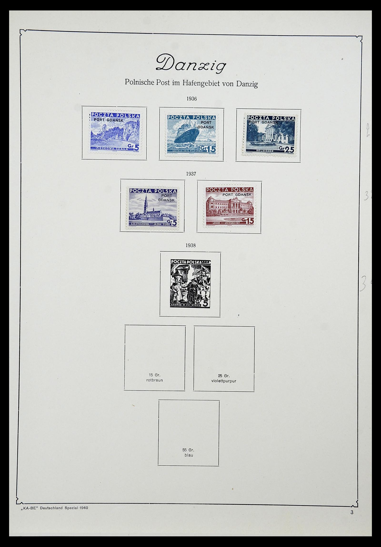 34597 032 - Postzegelverzameling 34597 Danzig 1920-1939.