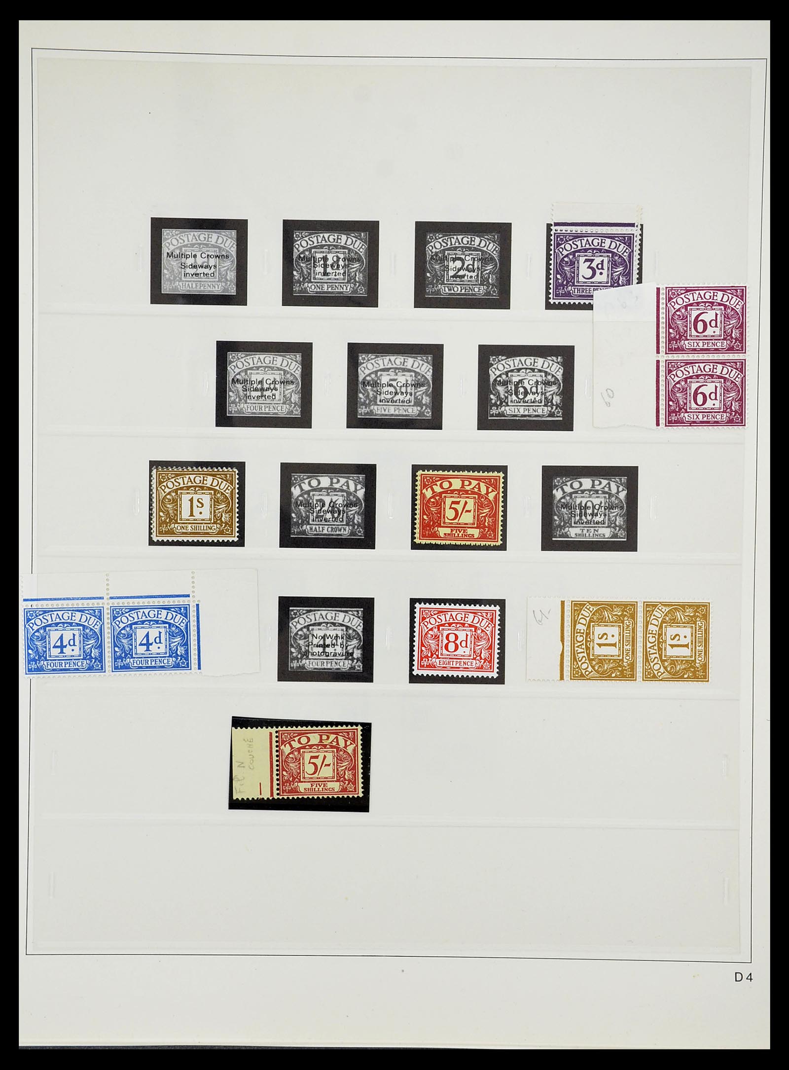 34599 003 - Stamp Collection 34599 Great Britain postage dues 1924-1994.