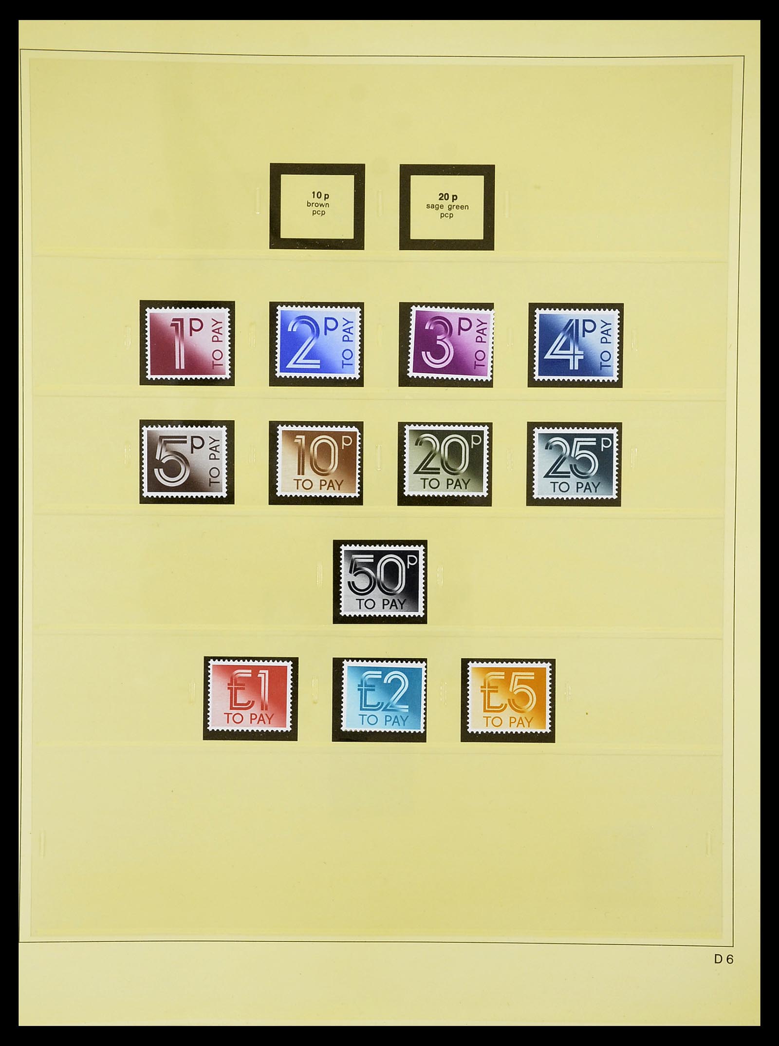 34599 005 - Postzegelverzameling 34599 Engeland port 1924-1994.