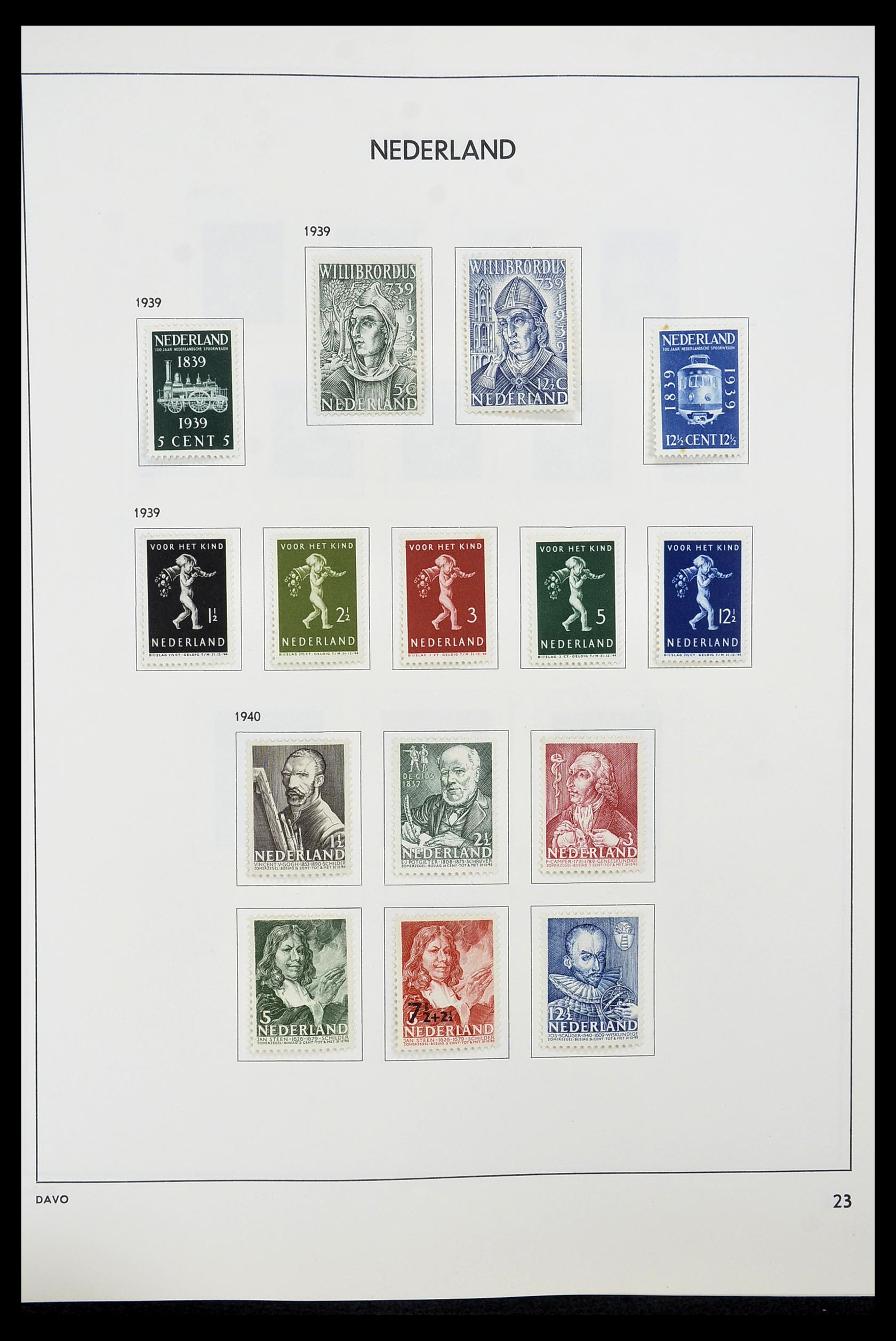 34600 023 - Postzegelverzameling 34600 Nederland en overzeese gebiedsdelen 1852-1