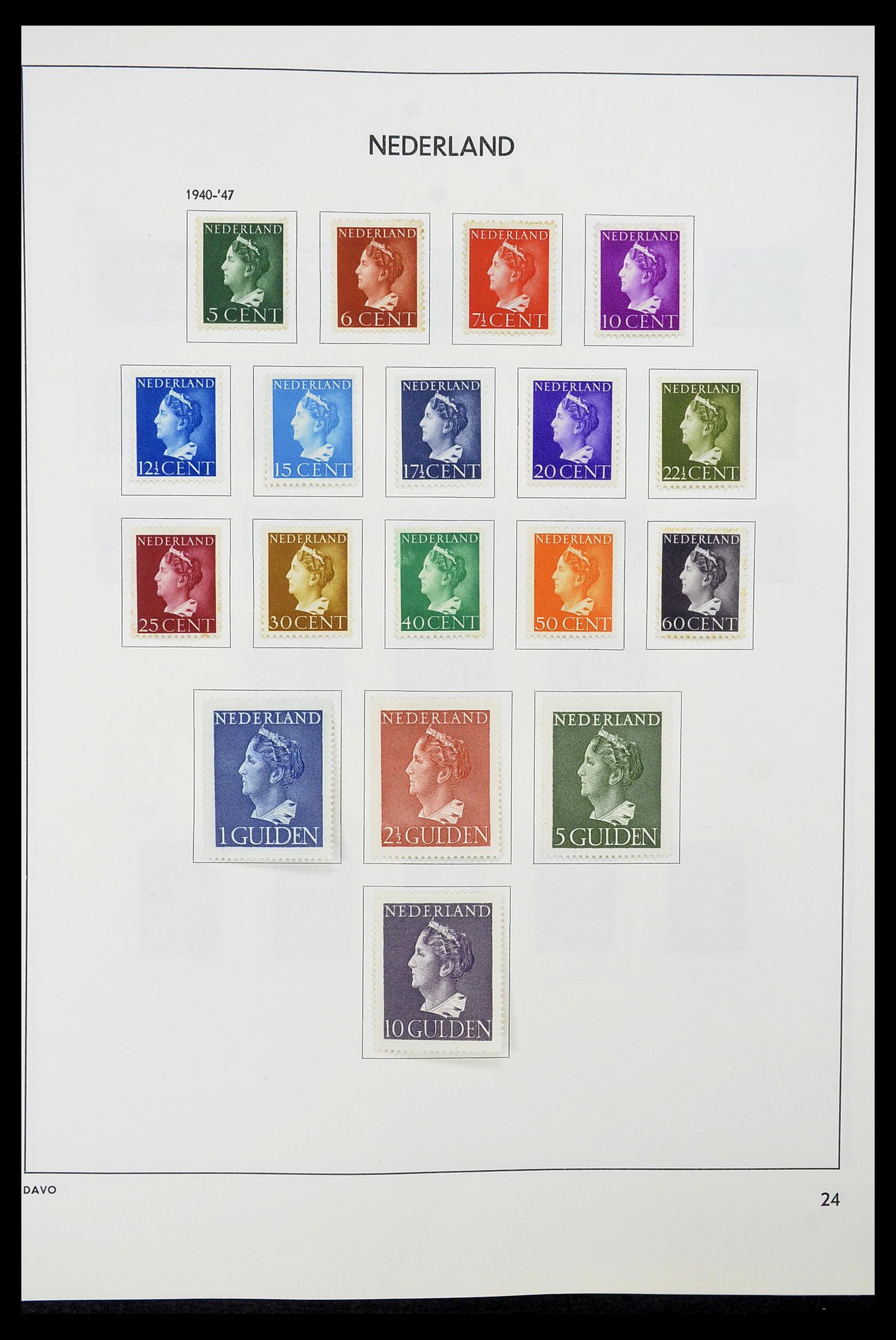 34600 024 - Postzegelverzameling 34600 Nederland en overzeese gebiedsdelen 1852-1