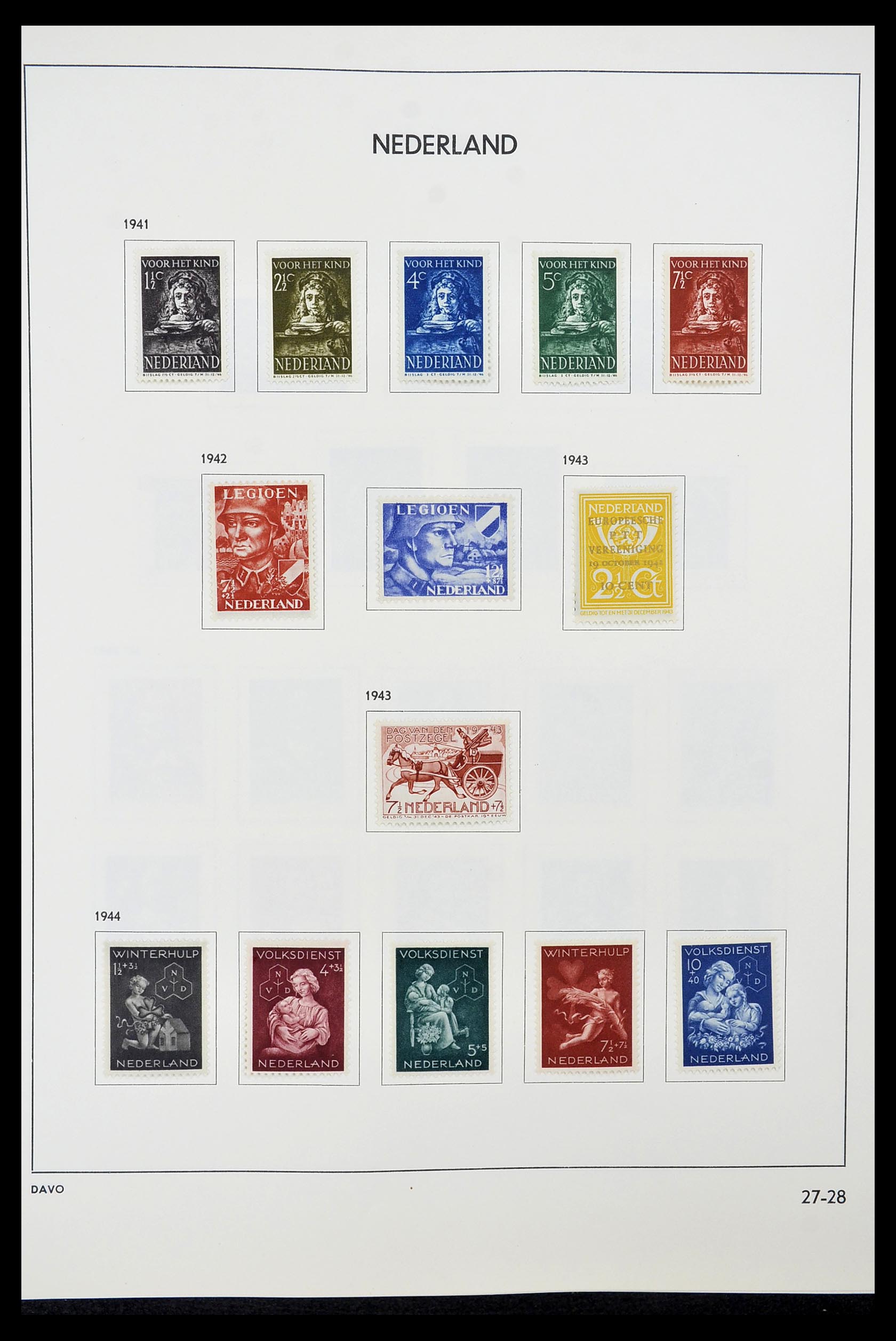 34600 027 - Postzegelverzameling 34600 Nederland en overzeese gebiedsdelen 1852-1