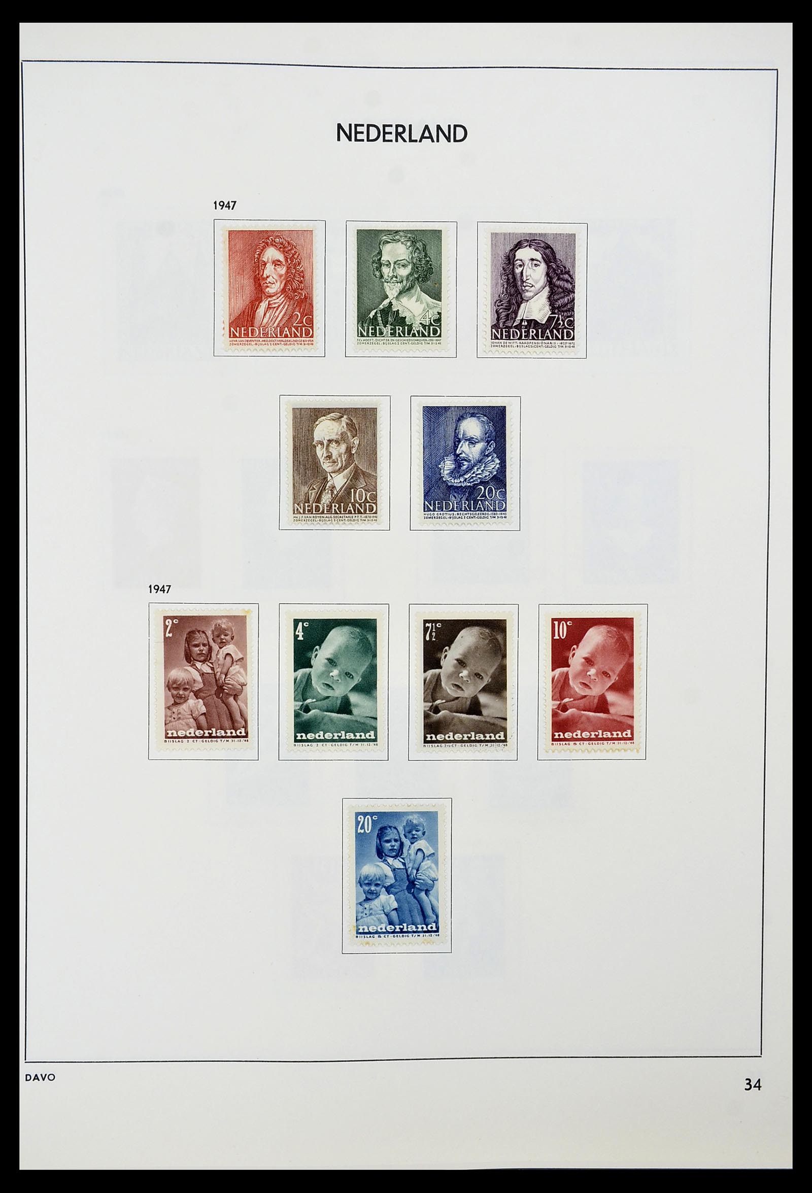 34600 033 - Postzegelverzameling 34600 Nederland en overzeese gebiedsdelen 1852-1
