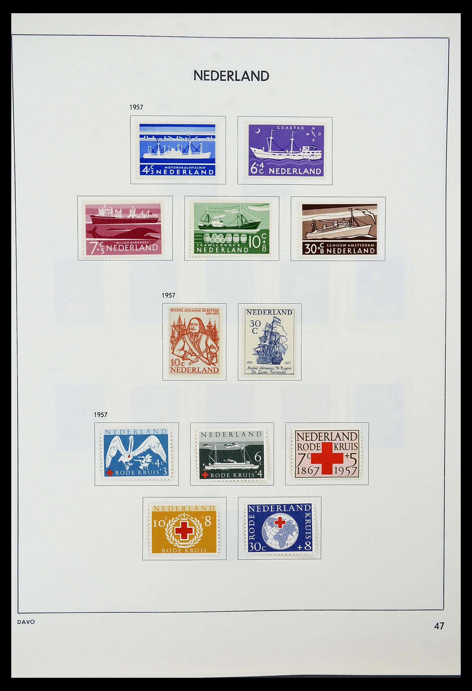 34600 046 - Postzegelverzameling 34600 Nederland en overzeese gebiedsdelen 1852-1