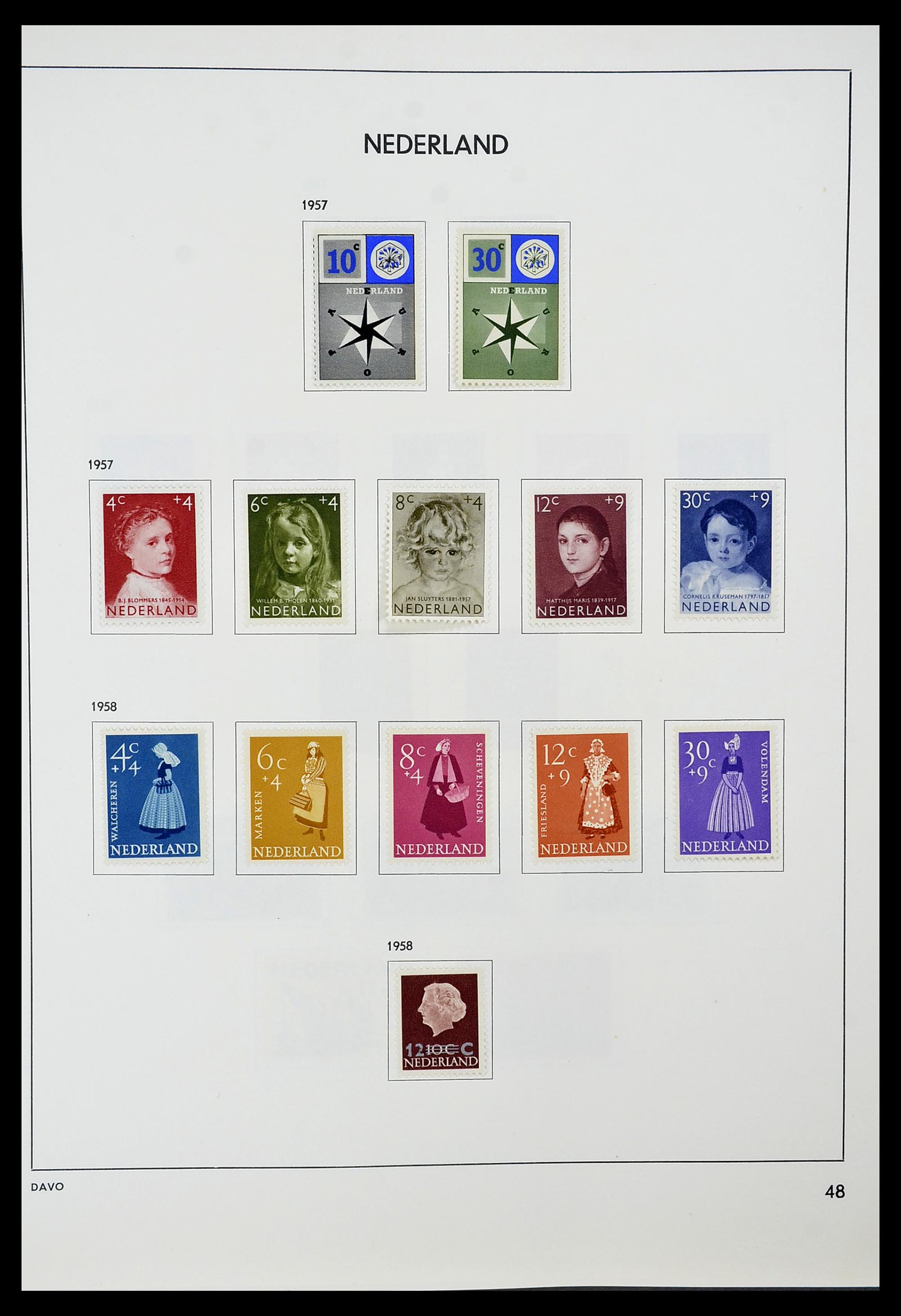 34600 047 - Postzegelverzameling 34600 Nederland en overzeese gebiedsdelen 1852-1