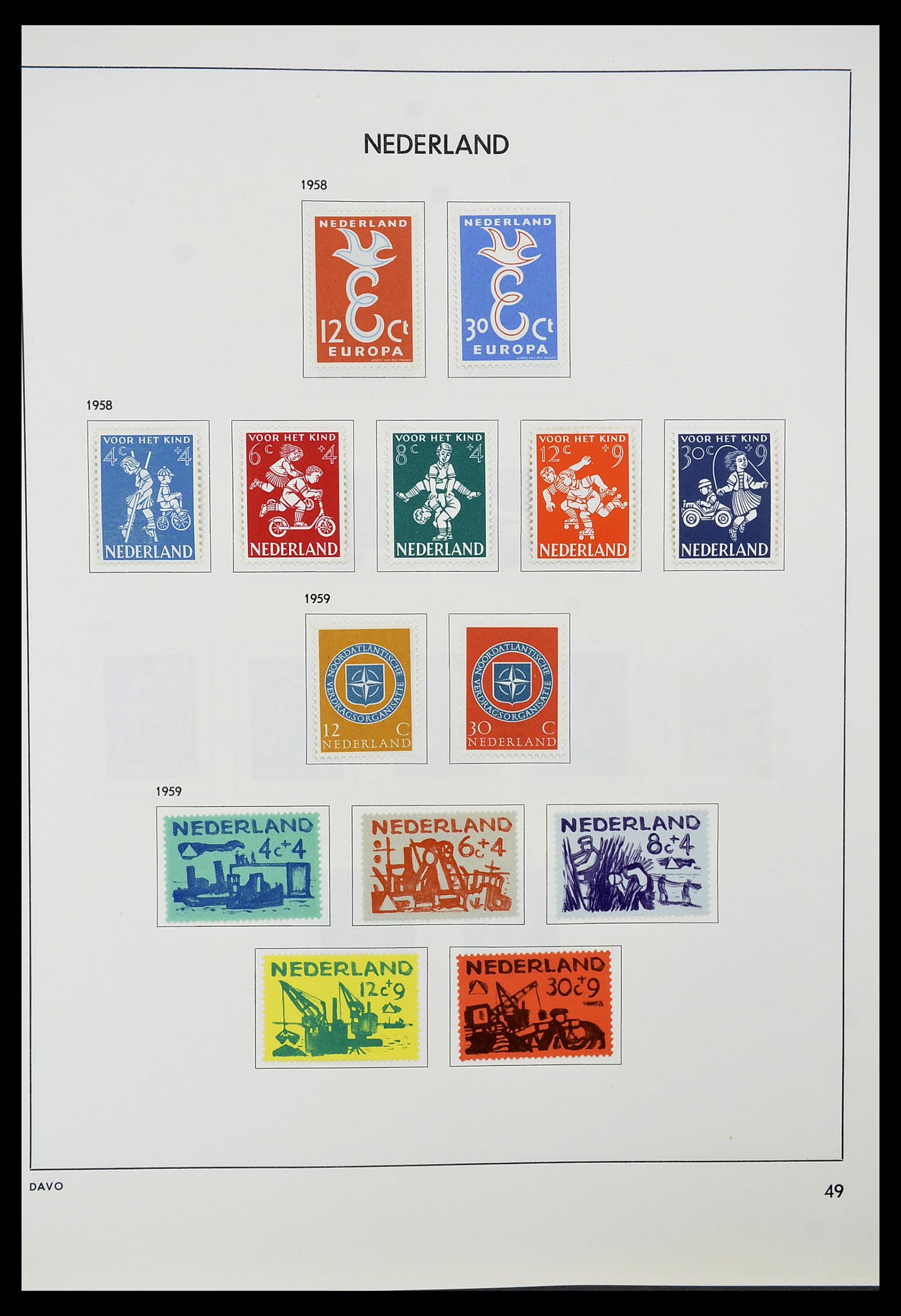 34600 048 - Postzegelverzameling 34600 Nederland en overzeese gebiedsdelen 1852-1