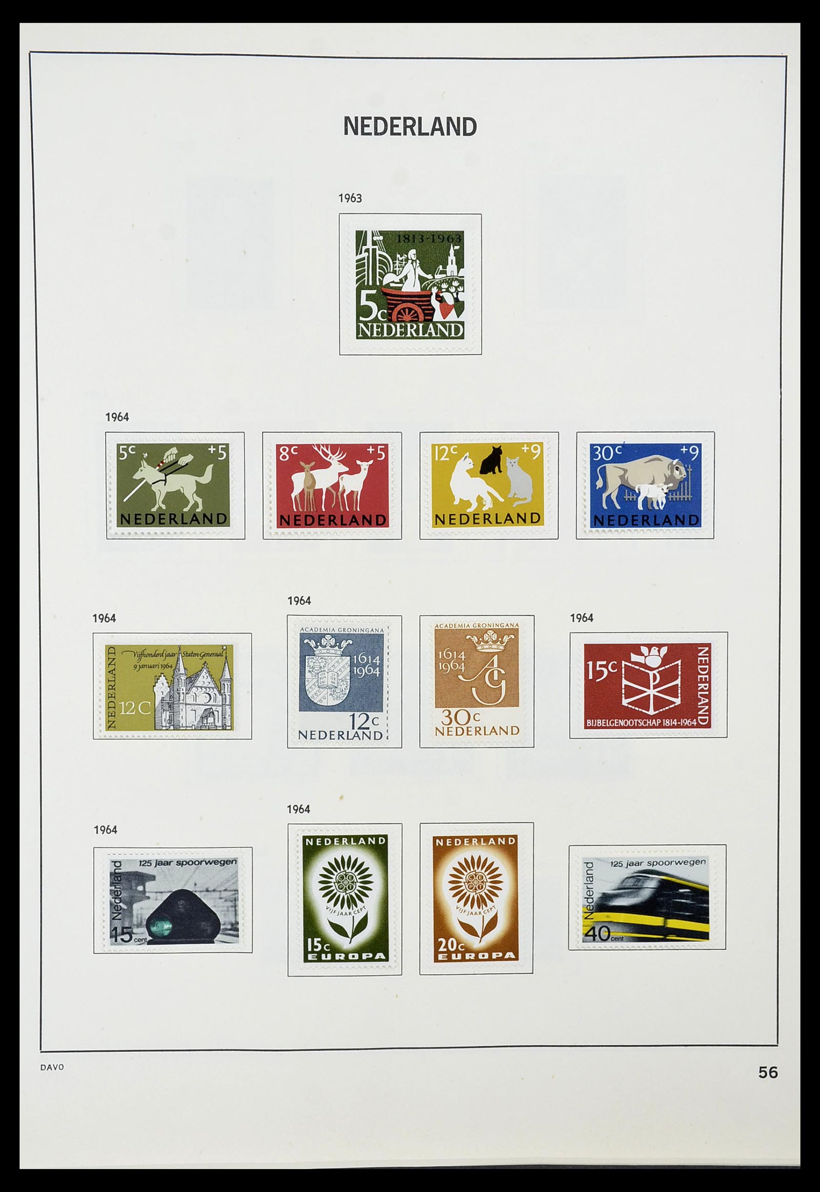 34600 055 - Postzegelverzameling 34600 Nederland en overzeese gebiedsdelen 1852-1