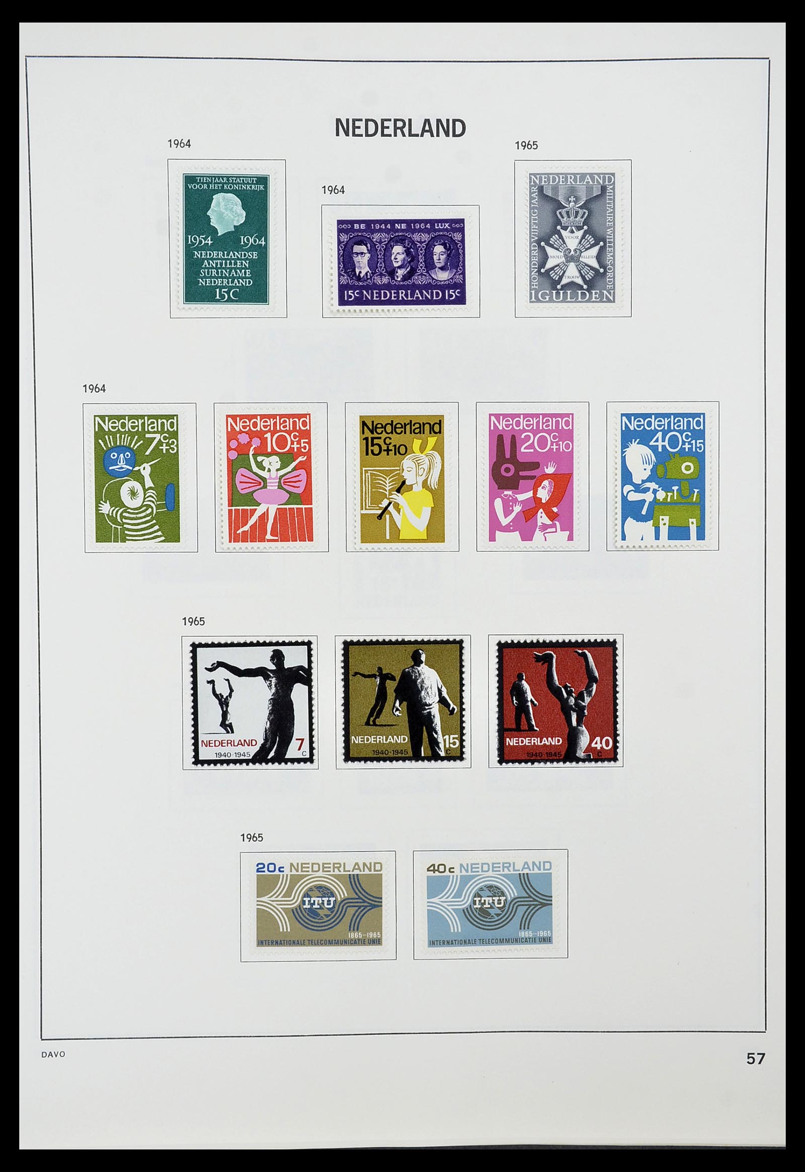 34600 056 - Postzegelverzameling 34600 Nederland en overzeese gebiedsdelen 1852-1
