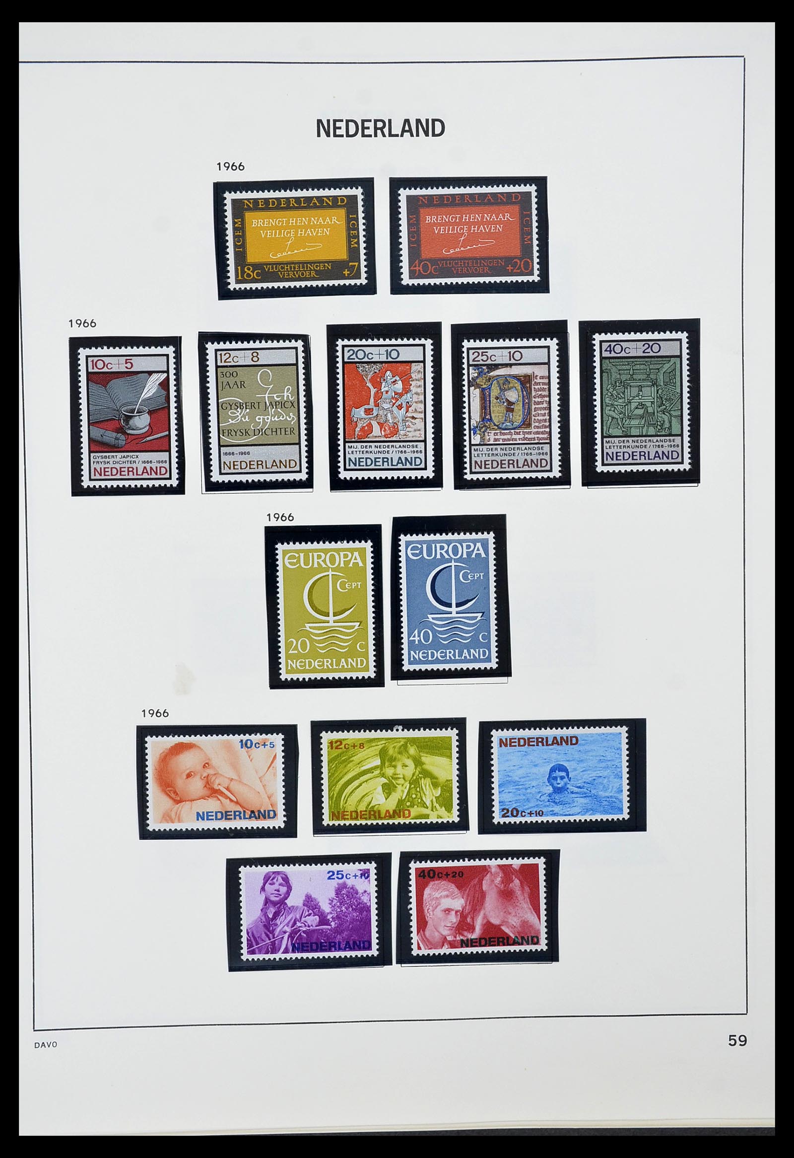 34600 058 - Postzegelverzameling 34600 Nederland en overzeese gebiedsdelen 1852-1