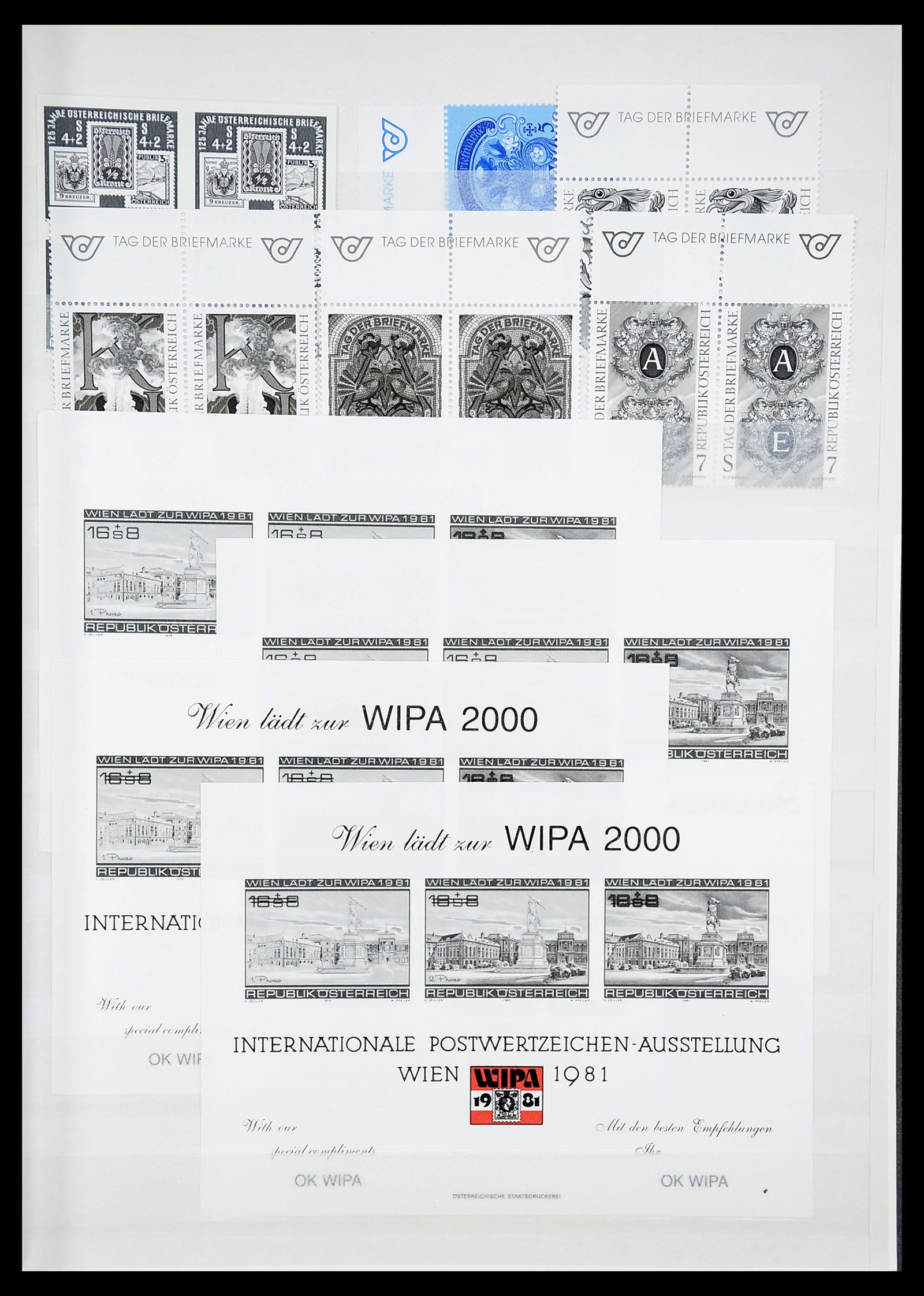 34601 007 - Stamp Collection 34601 Austria black prints 1959-2011.