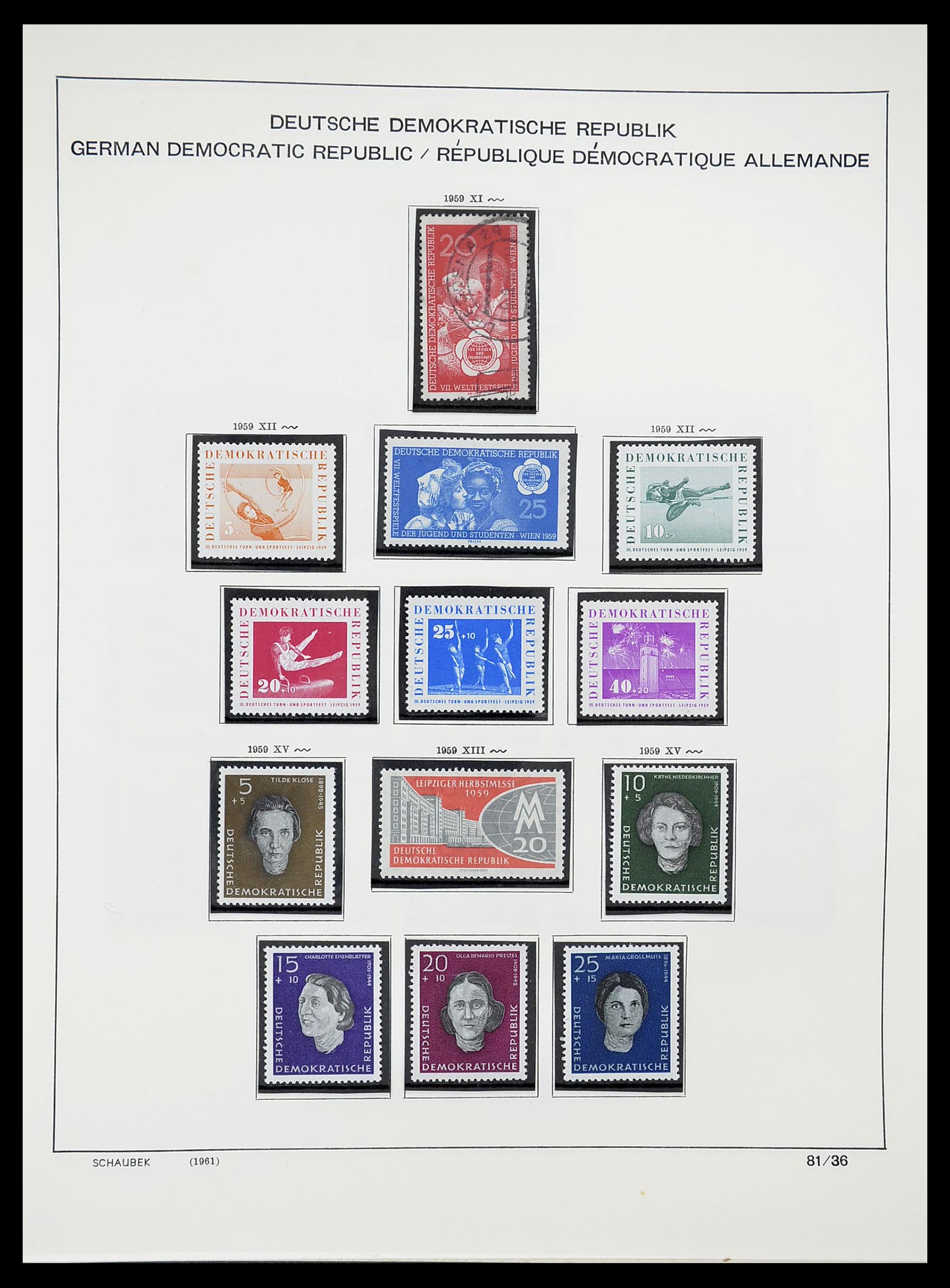 34602 036 - Stamp Collection 34602 GDR 1949-1971.