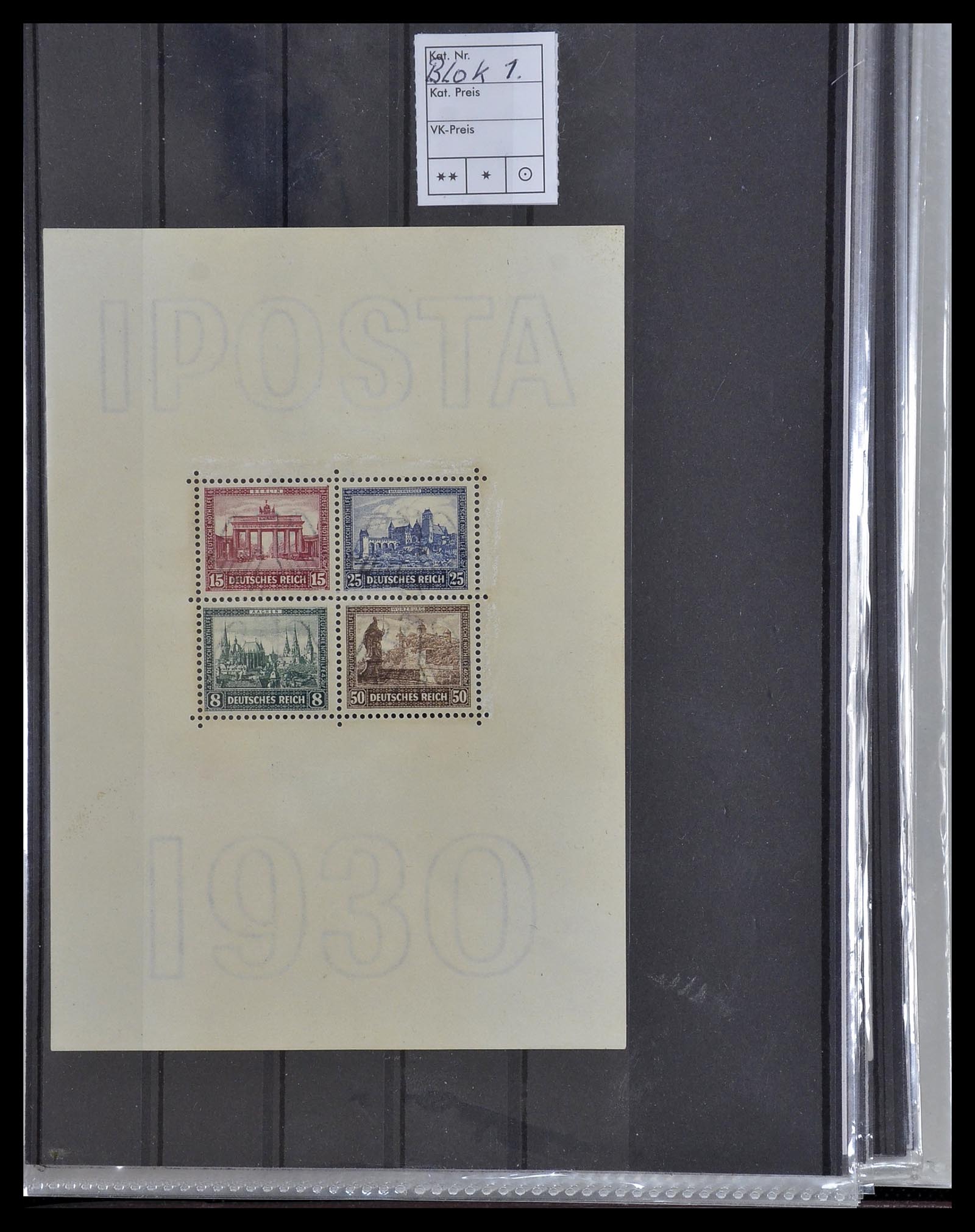 34603 001 - Postzegelverzameling 34603 Duitsland blokken 1930-1937.