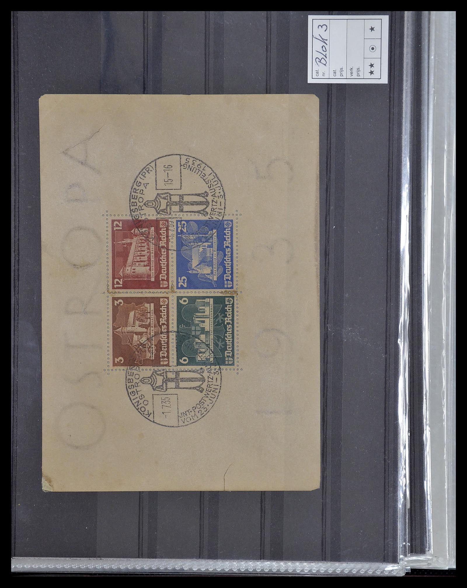 34603 003 - Postzegelverzameling 34603 Duitsland blokken 1930-1937.