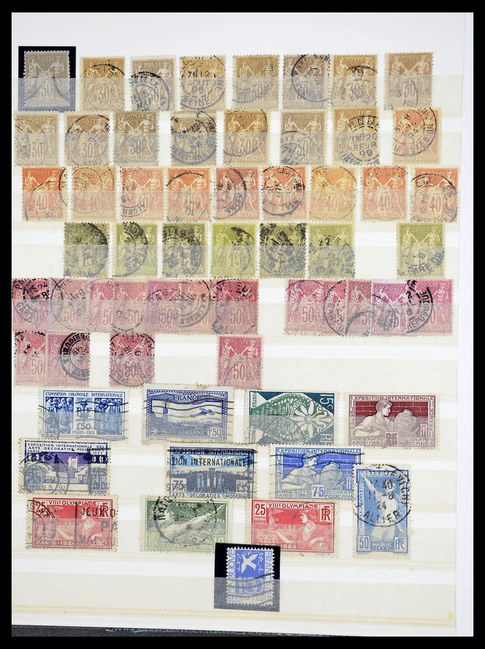 34604 008 - Postzegelverzameling 34604 Frankrijk 1853-1970.