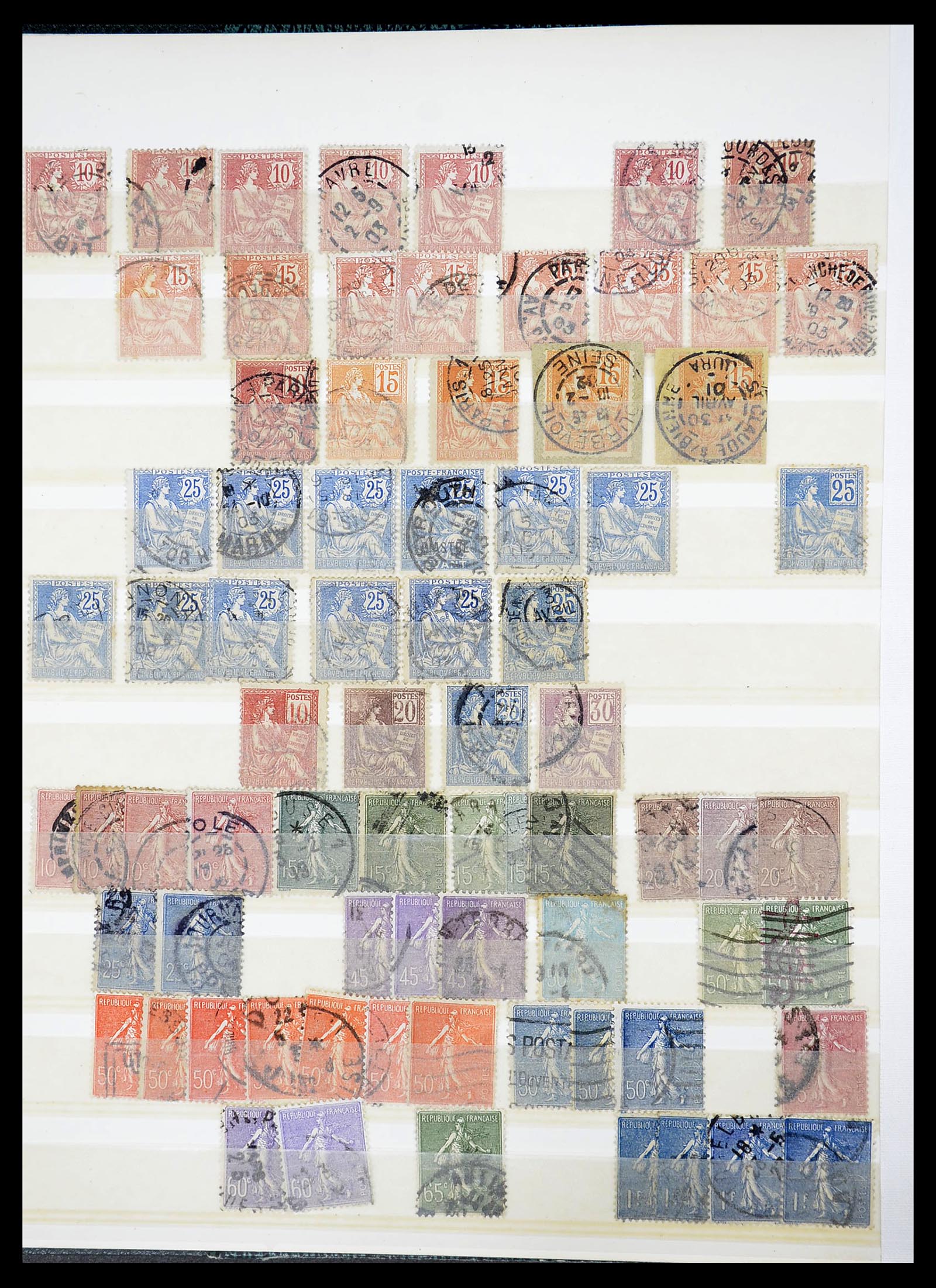 34604 011 - Postzegelverzameling 34604 Frankrijk 1853-1970.