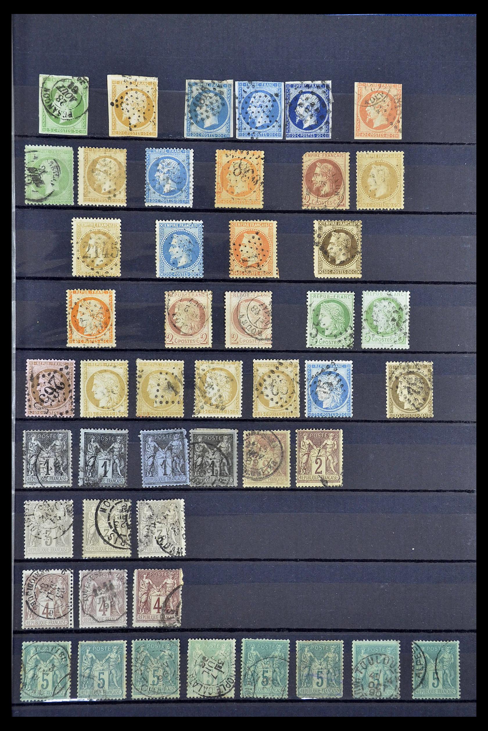 34604 021 - Postzegelverzameling 34604 Frankrijk 1853-1970.