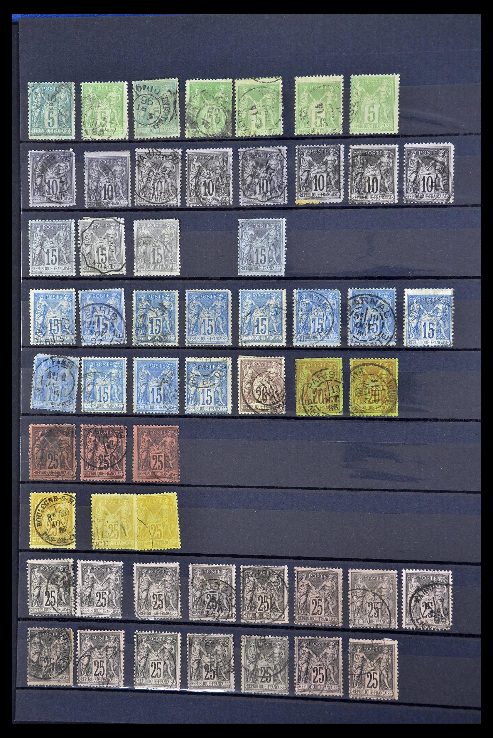 34604 022 - Postzegelverzameling 34604 Frankrijk 1853-1970.