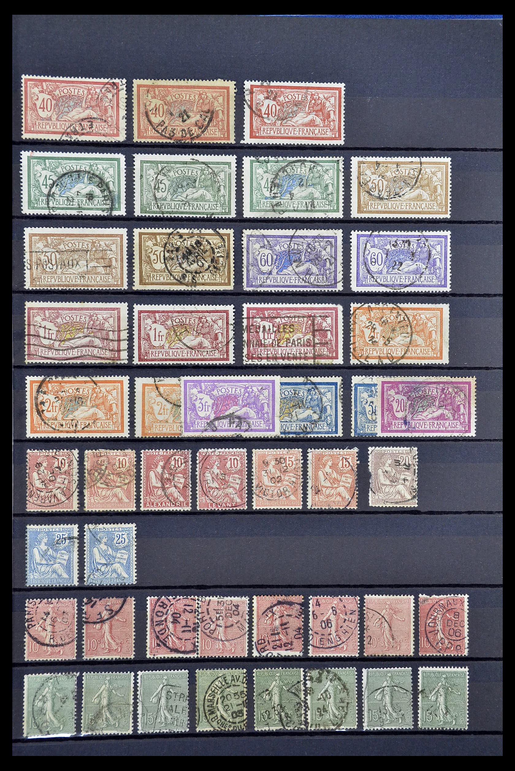 34604 024 - Postzegelverzameling 34604 Frankrijk 1853-1970.