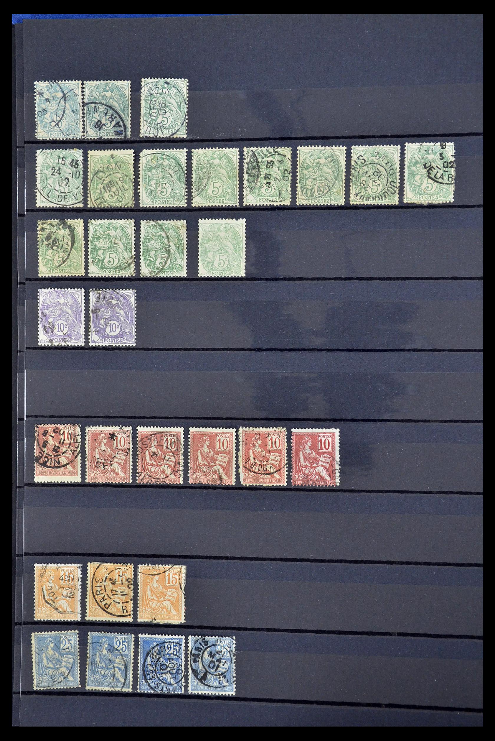 34604 025 - Postzegelverzameling 34604 Frankrijk 1853-1970.