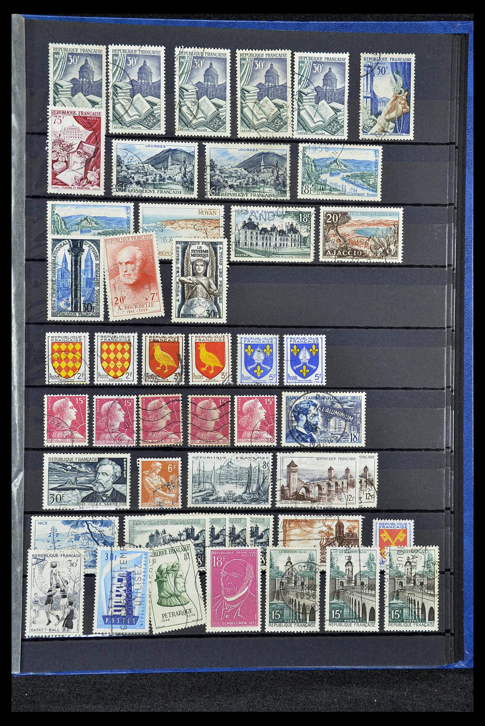 34604 044 - Postzegelverzameling 34604 Frankrijk 1853-1970.