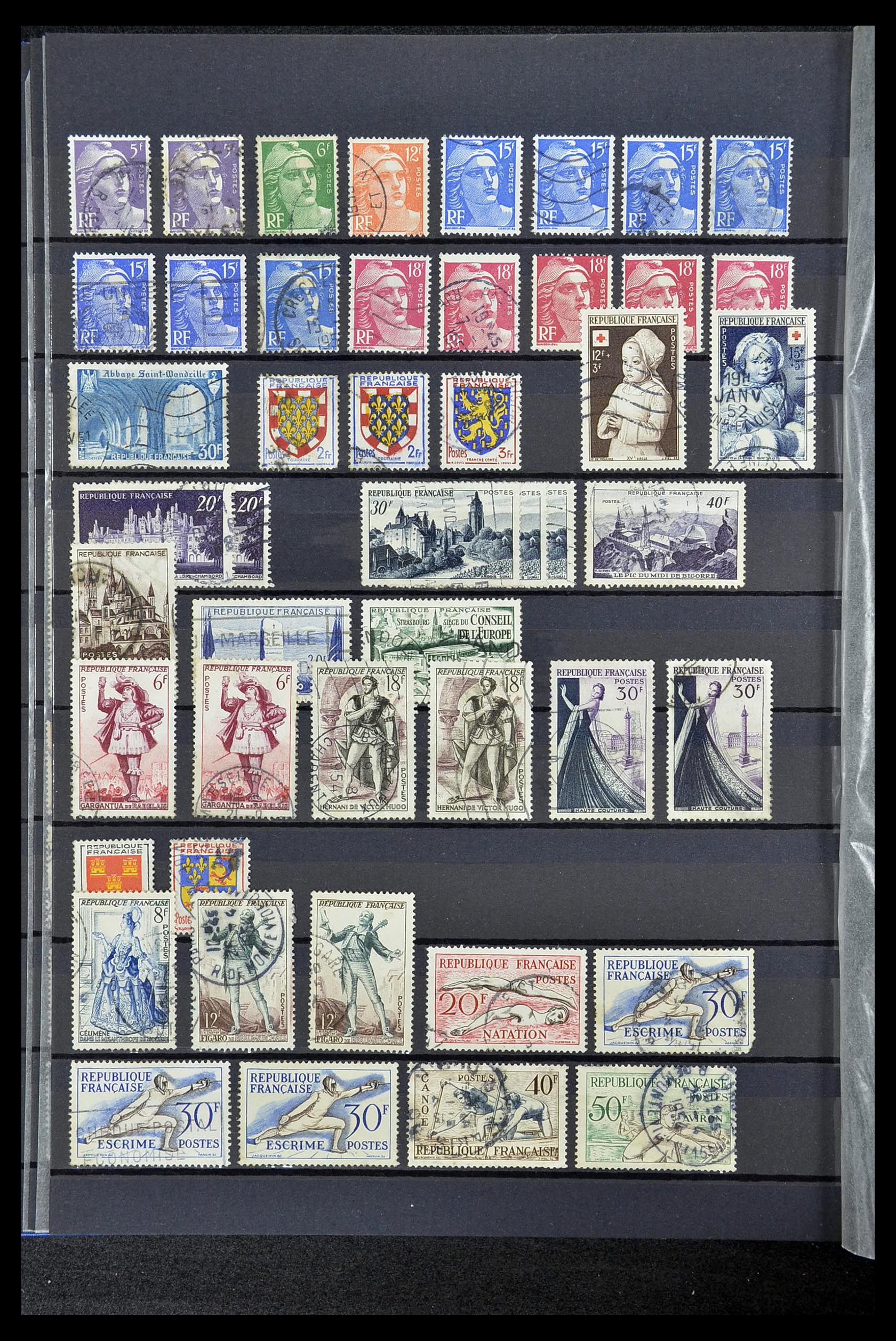34604 045 - Postzegelverzameling 34604 Frankrijk 1853-1970.