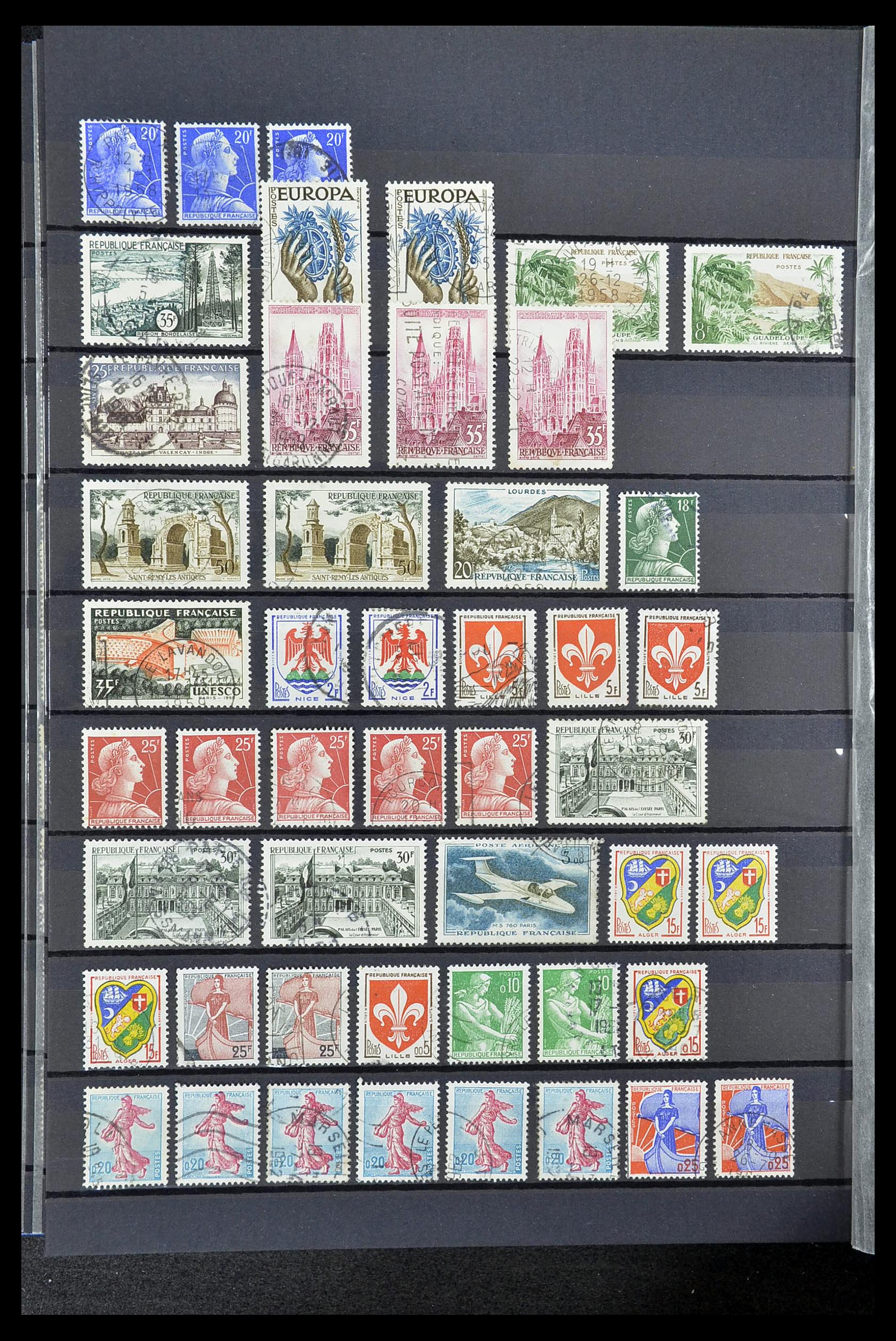 34604 046 - Postzegelverzameling 34604 Frankrijk 1853-1970.