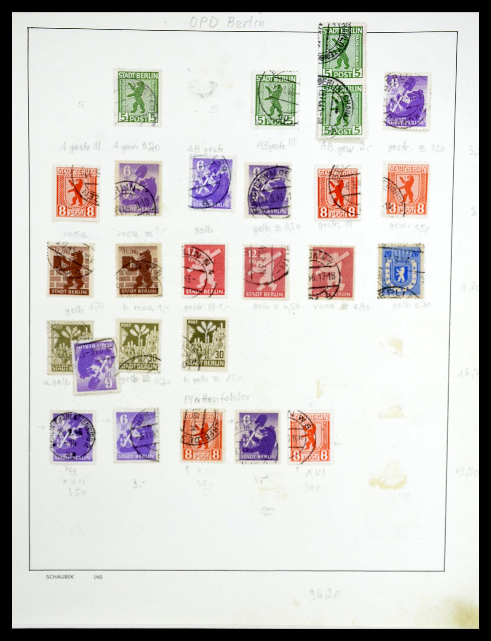 34607 004 - Postzegelverzameling 34607 Sovjetzone 1945-1948.